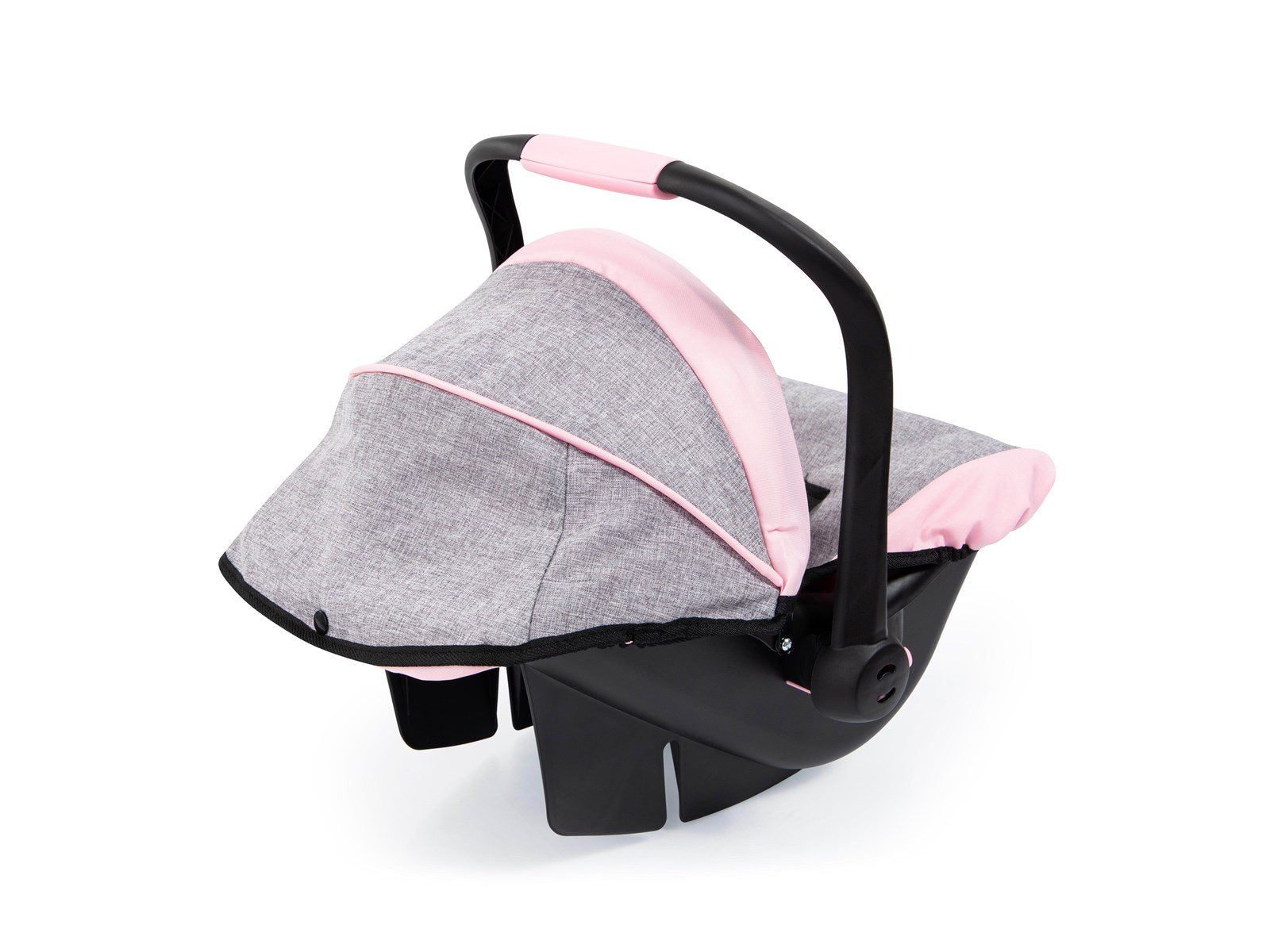 Bayer Design Deluxe Car Seat with Canopy for Dolls  - Grey/Pink (67933AA)