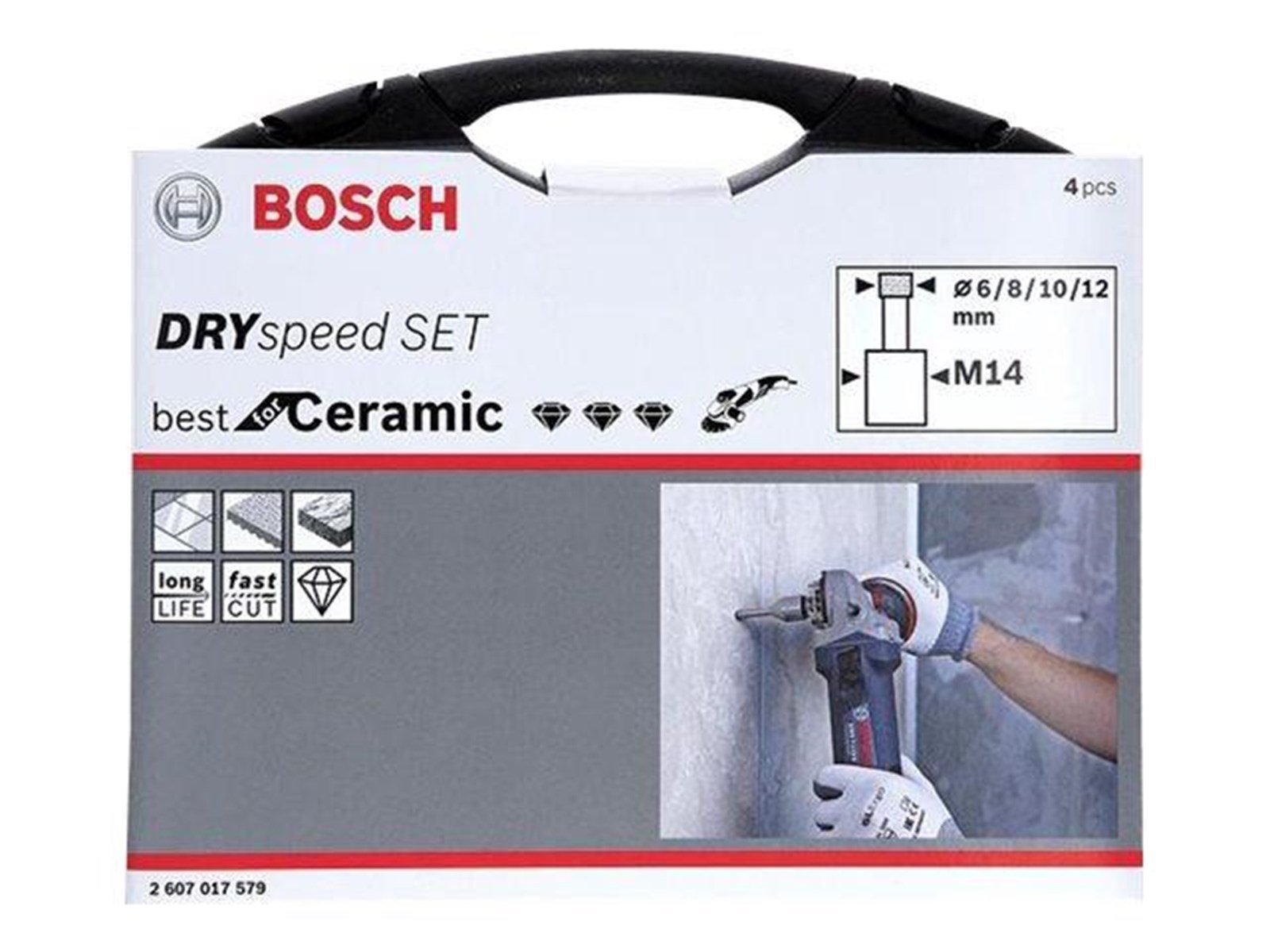 Bosch Diamond Cutter Dry Speed diamond drill bit set - for ceramic - 4 pieces