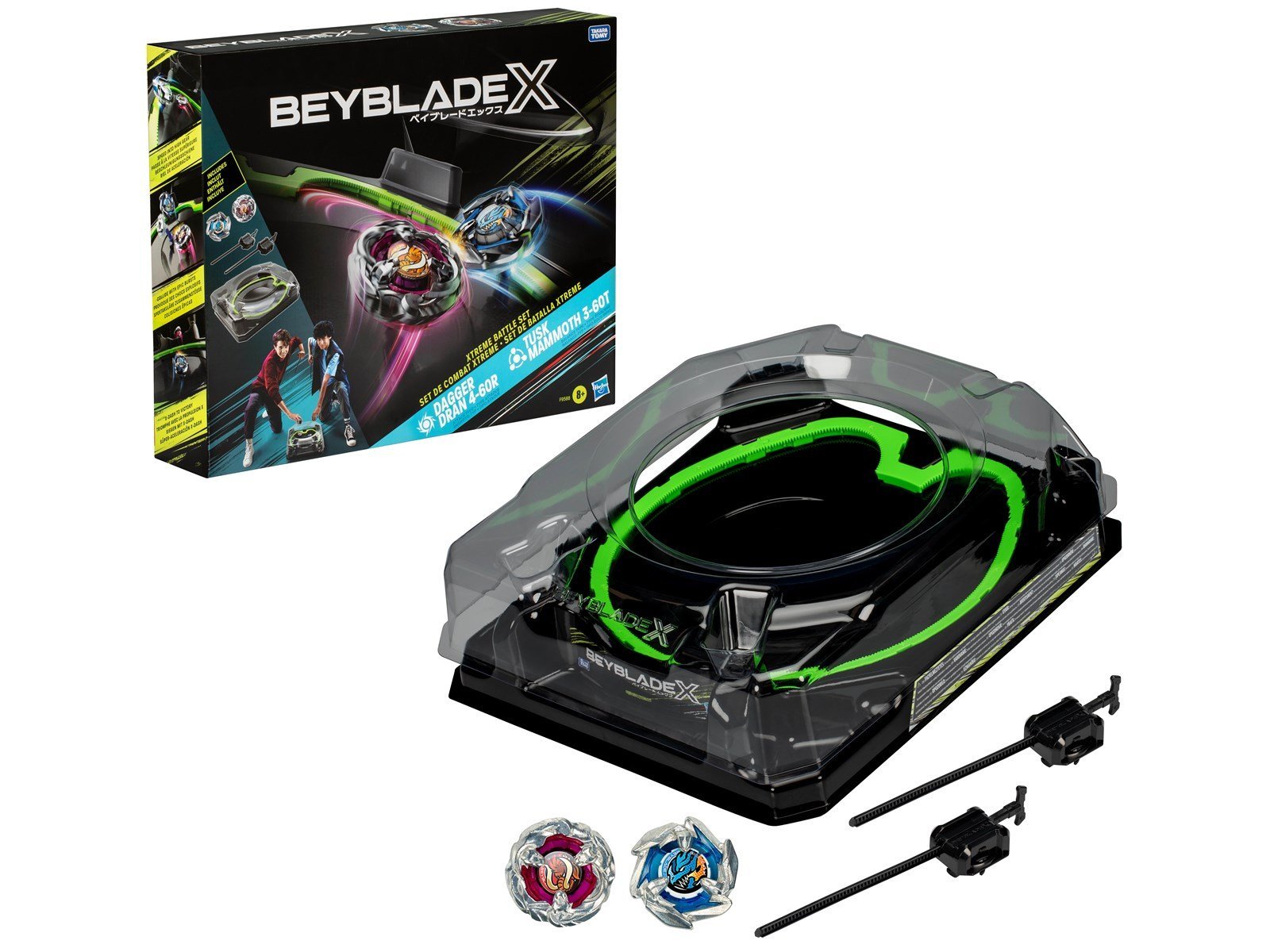 Beyblade X Xtreme Battle Set with Beystadium 2 Right-Spinning Top Toys and 2 Launchers