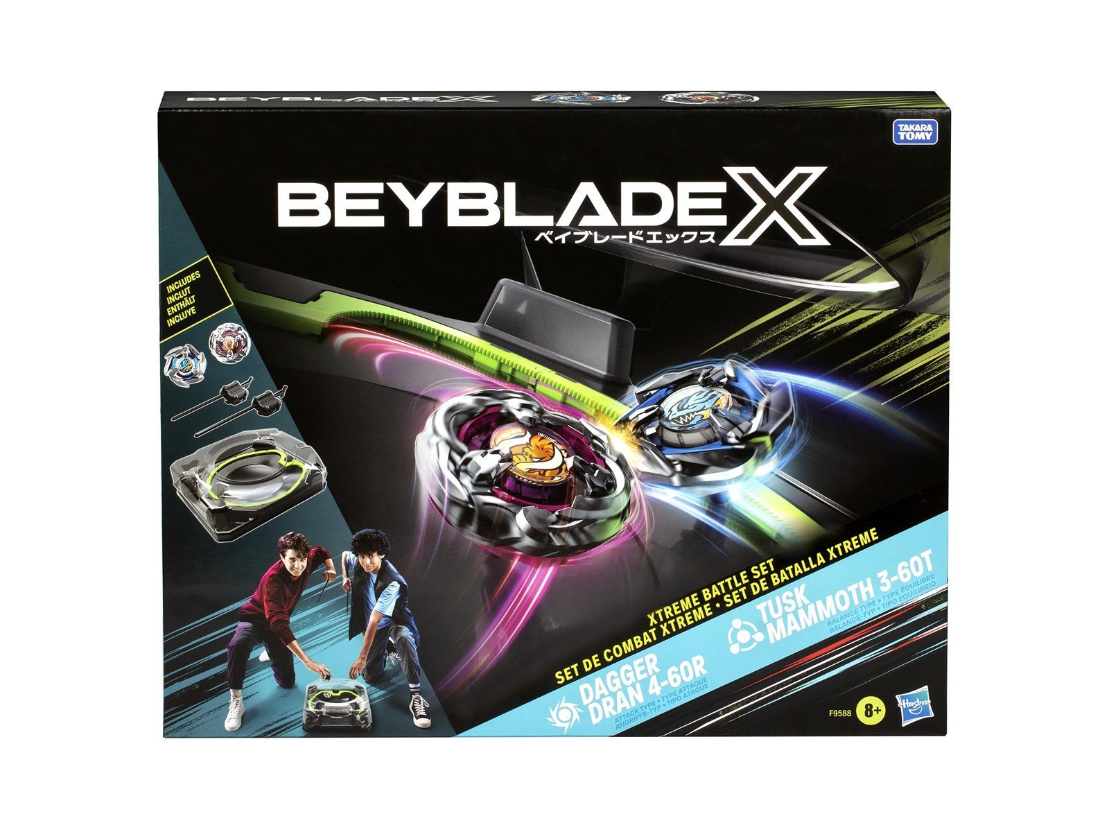 Beyblade X Xtreme Battle Set with Beystadium 2 Right-Spinning Top Toys and 2 Launchers