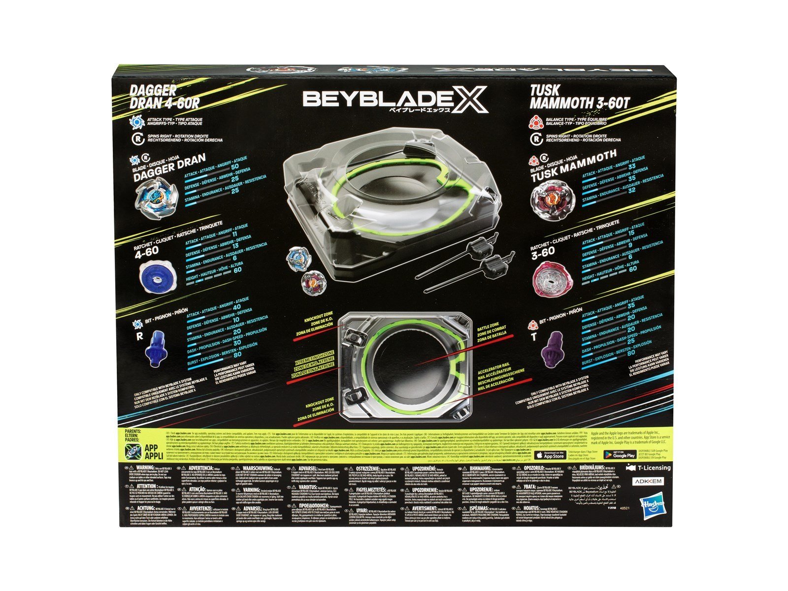 Beyblade X Xtreme Battle Set with Beystadium 2 Right-Spinning Top Toys and 2 Launchers