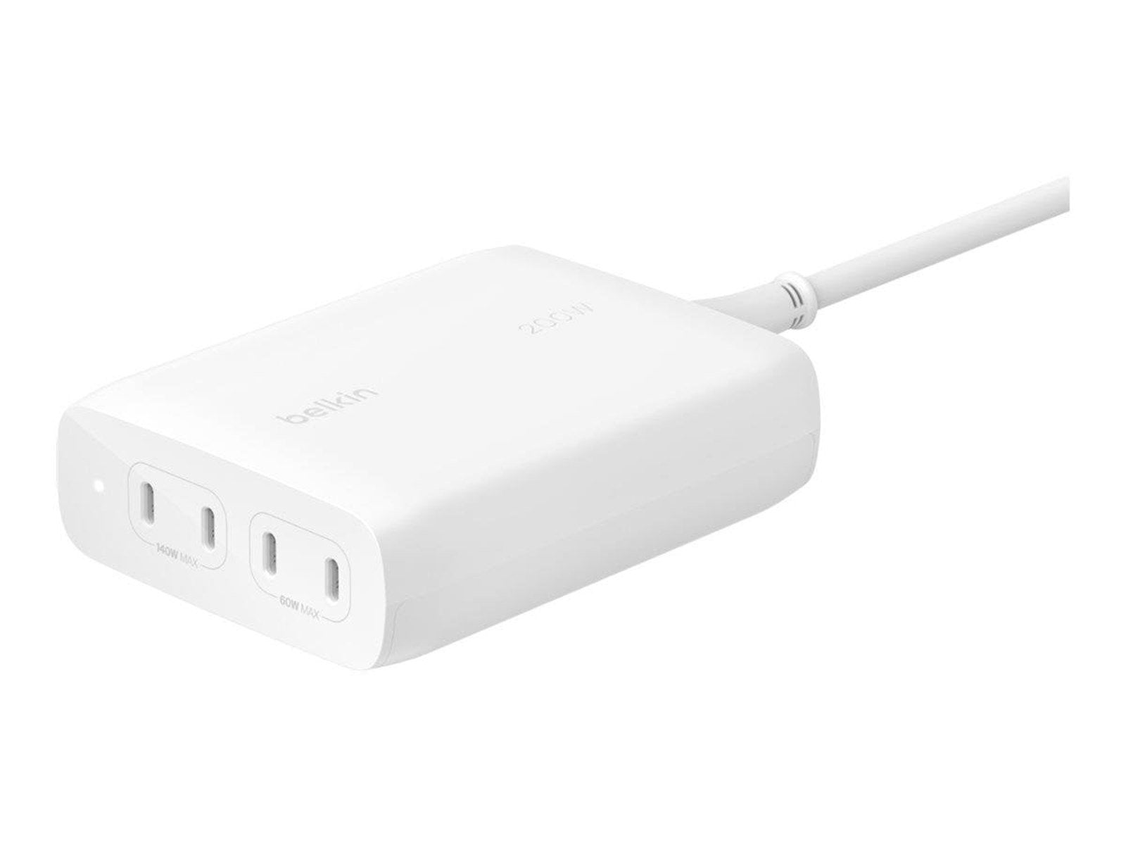 Belkin BoostCharge Pro power adapter - GaN technology - 24 pin USB-C - 200 Watt