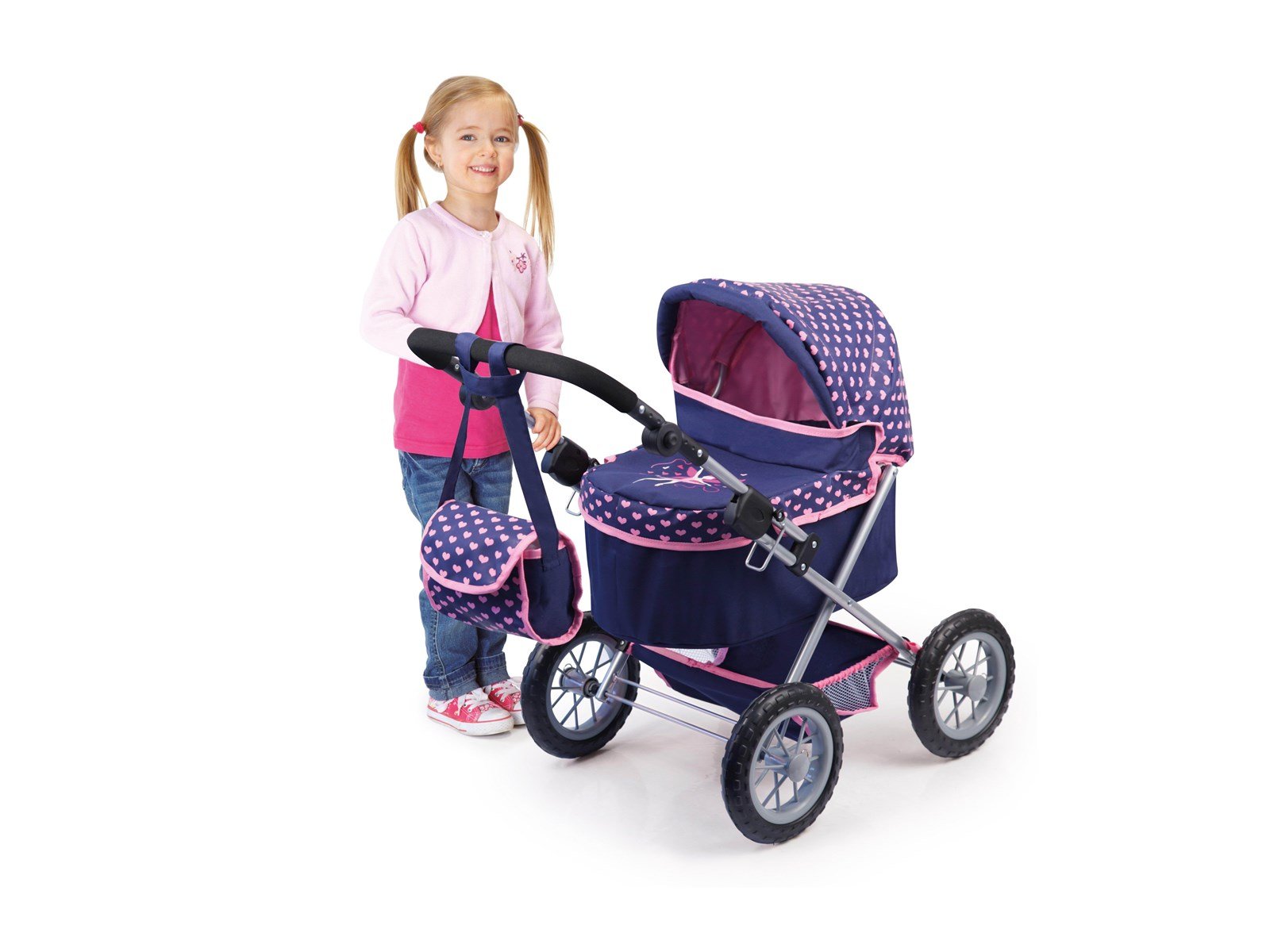 Bayer Design Doll's Pram Trendy - Navy (13052AA)