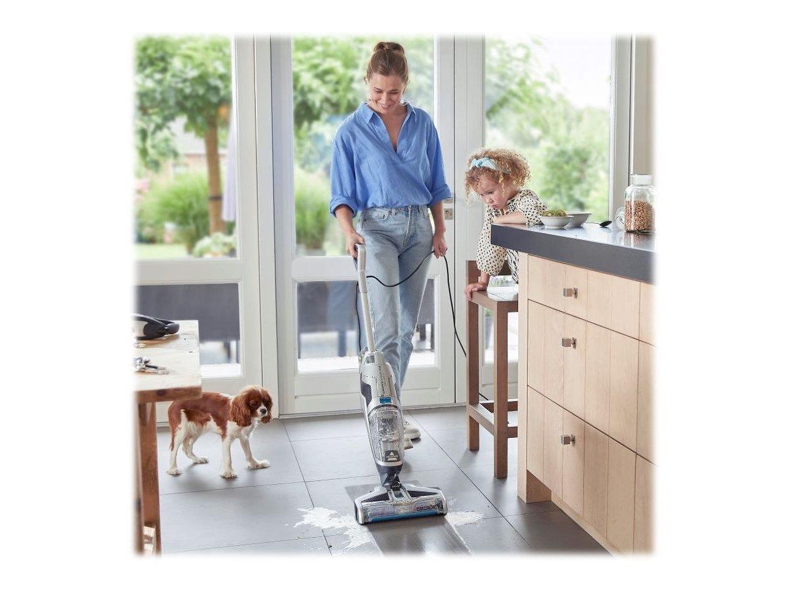 Bissell Handstaubsauger CrossWave C3 Select 3551N - vacuum cleaner - stick - black/blue/titanium