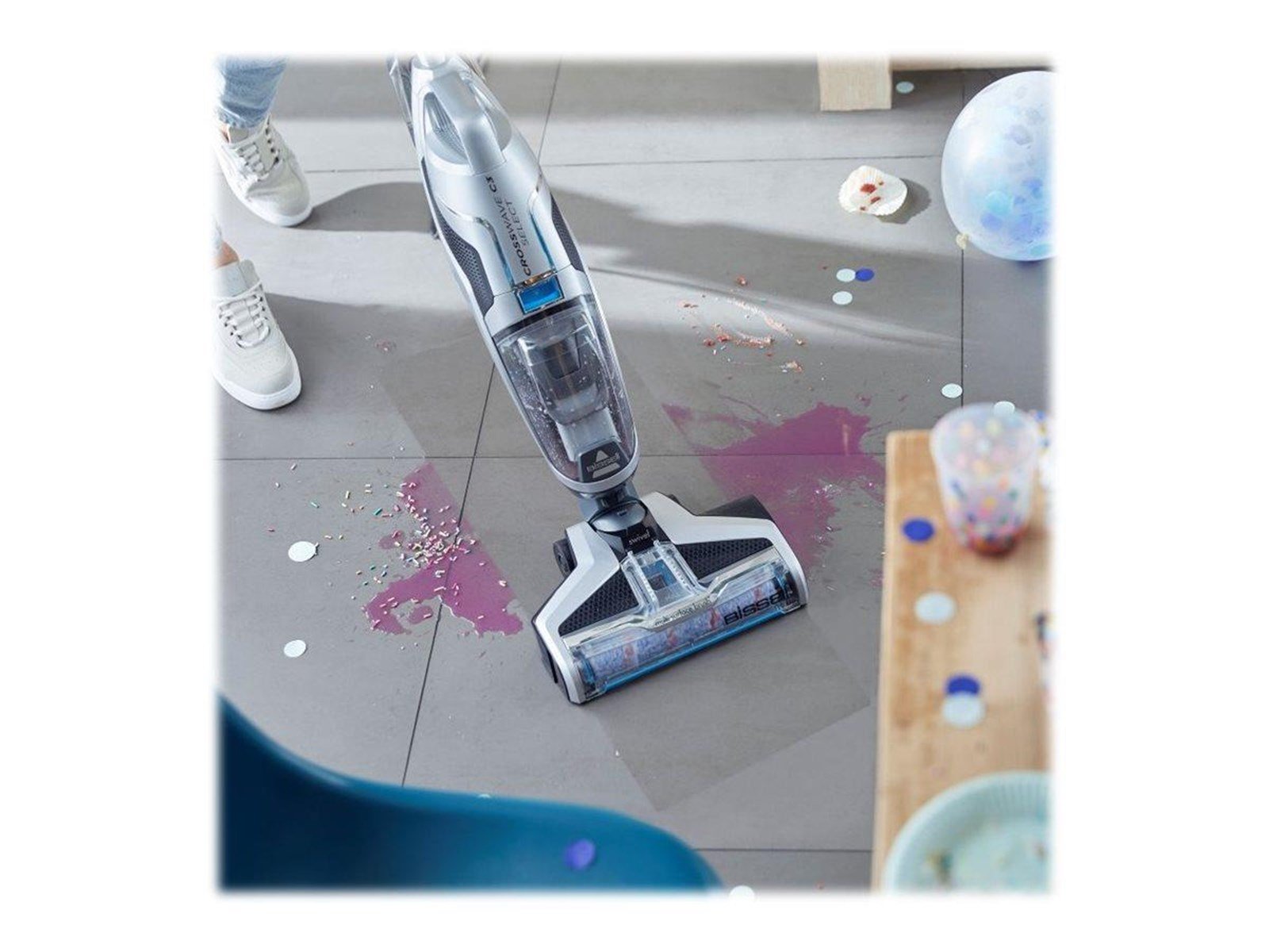 Bissell Handstaubsauger CrossWave C3 Select 3551N - vacuum cleaner - stick - black/blue/titanium