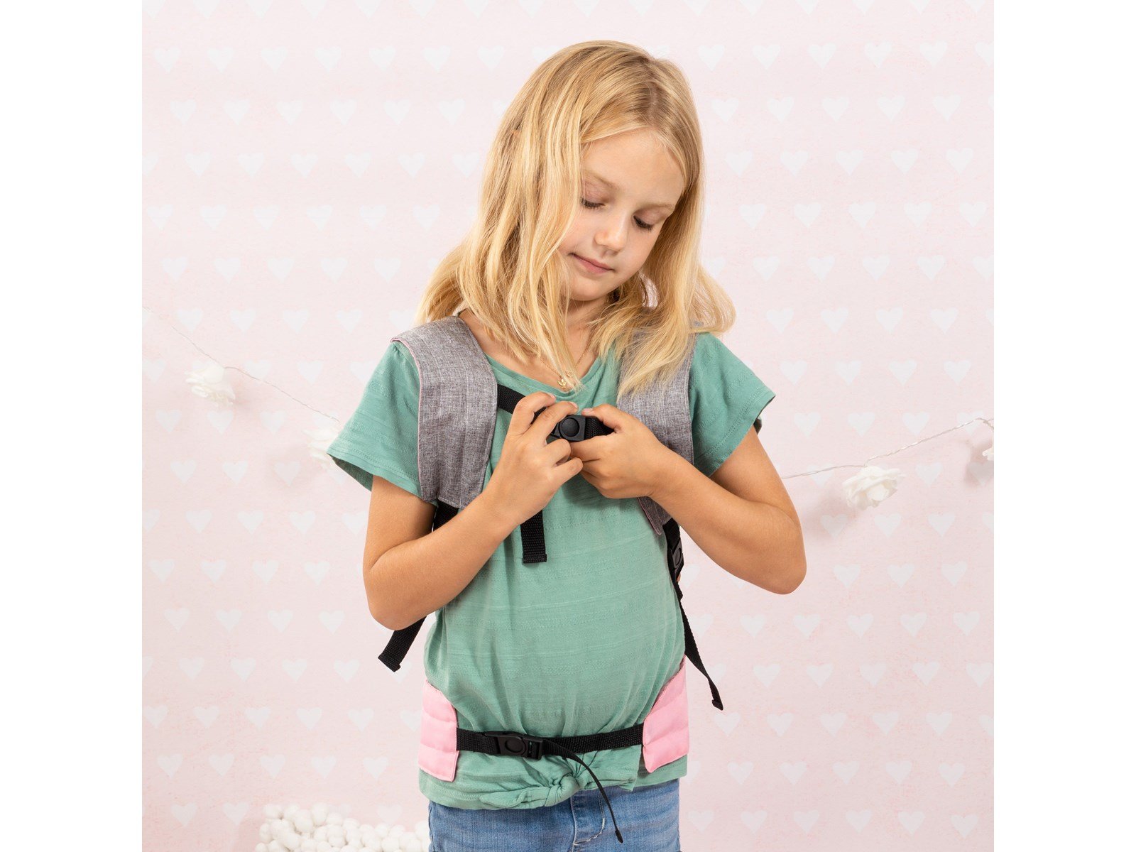 Bayer Design Doll Carrier - Grey/Pink