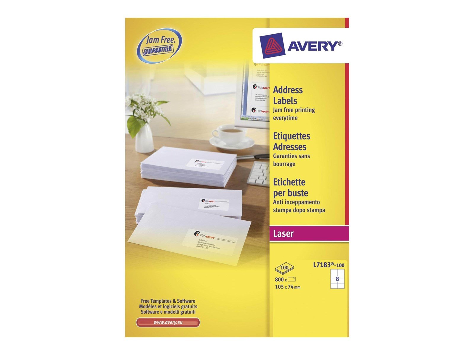Avery Address Labels - address labels - 800 pcs. - 105 x 74 mm