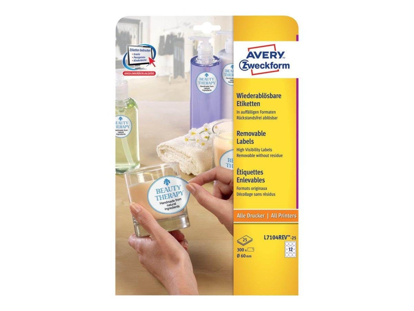 Avery Zweckform - round labels - 300 label(s) - 60 mm round