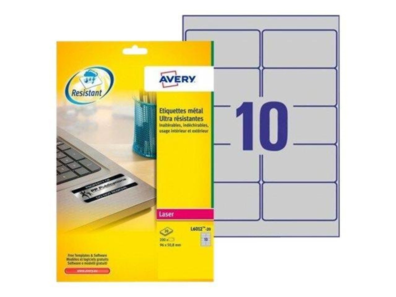 Avery Heavy Duty Laser Labels - labels - 200 pcs. - 50.8 x 96 mm