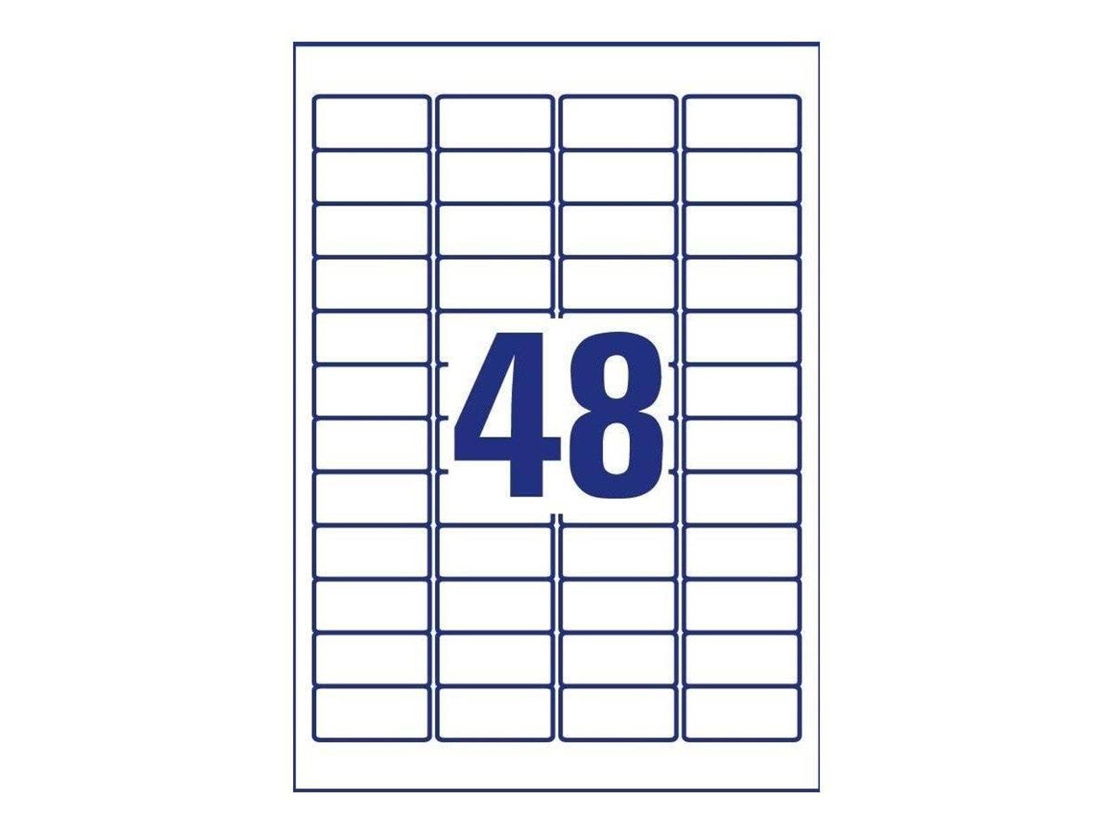 Avery Zweckform L4778-8 - labels - 384 label(s) - 45.7 x 21.2 mm