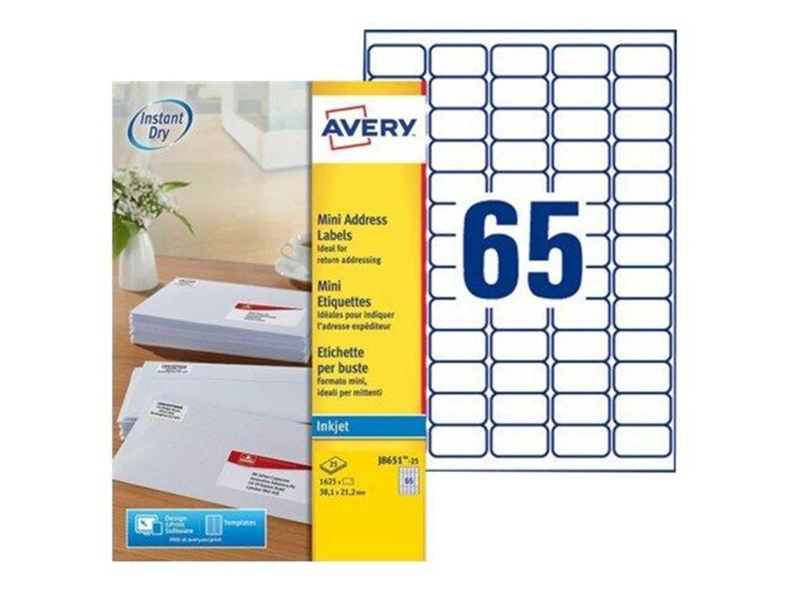 Avery - address labels - 1625 pcs. - 21.2 x 38.1 mm