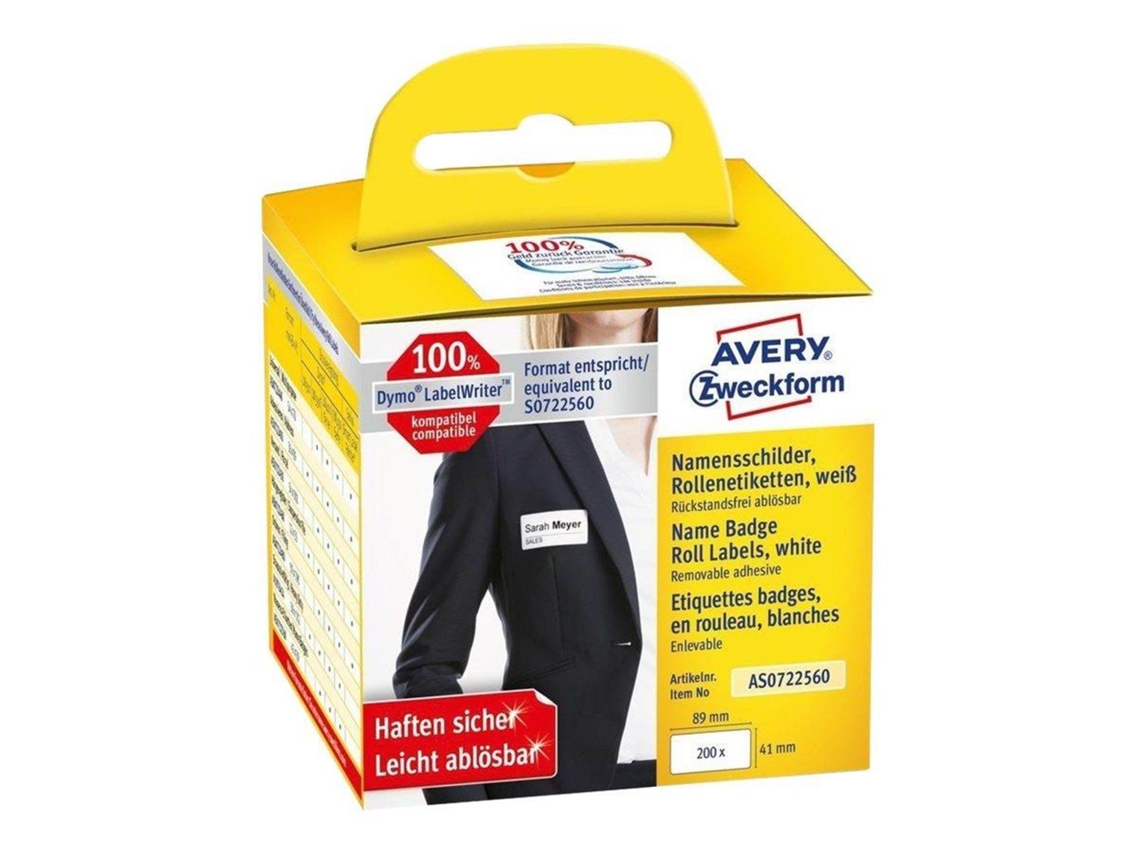 Avery Zweckform - badge labels - 200 label(s) - 41 x 89 mm