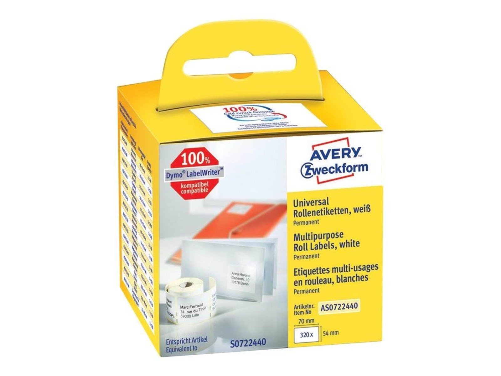 Avery Zweckform - labels - 320 label(s) - 54 x 70 mm