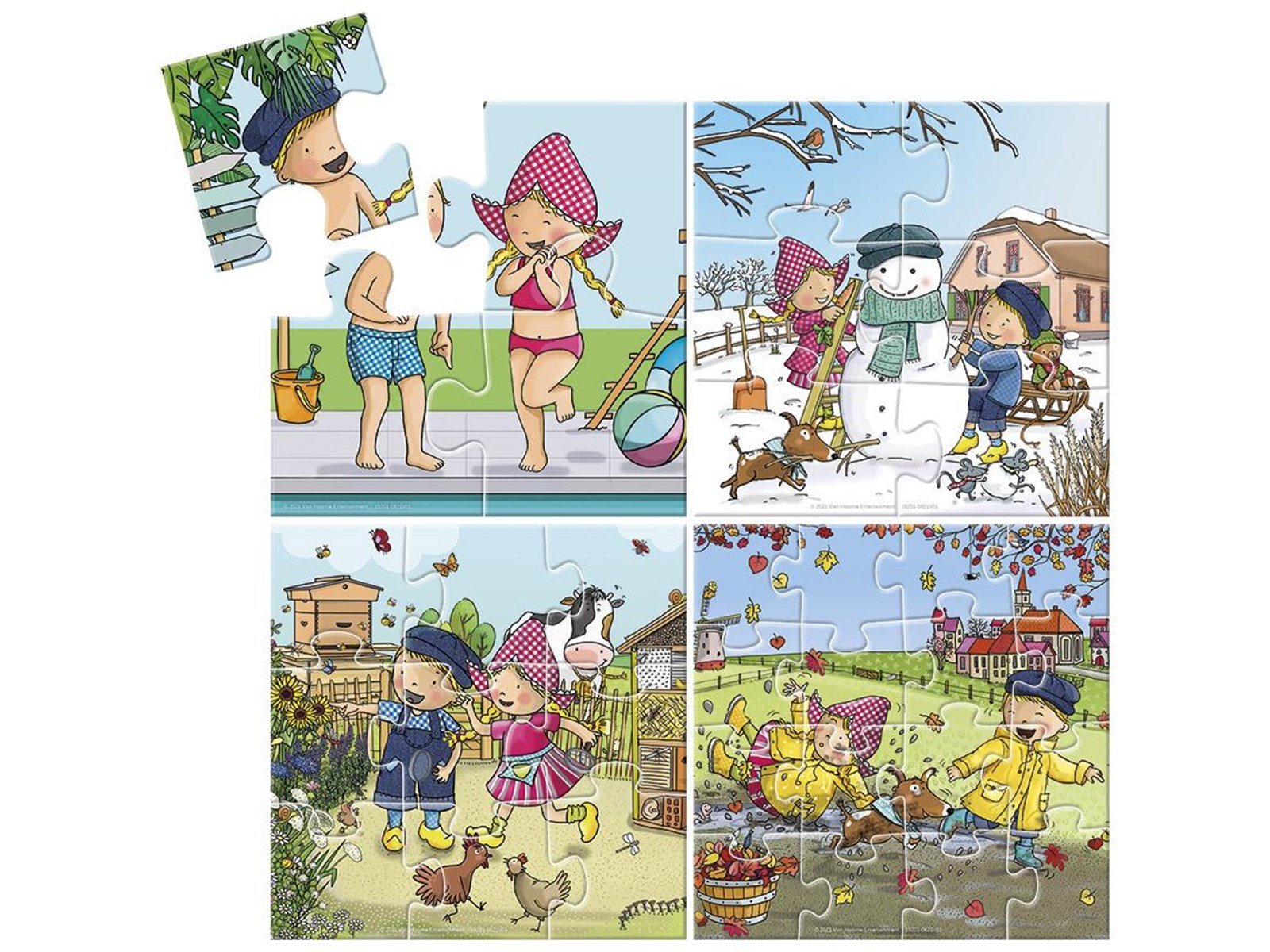 Bambolino Toys Fien & Teun Puzzle 4in1 Boden