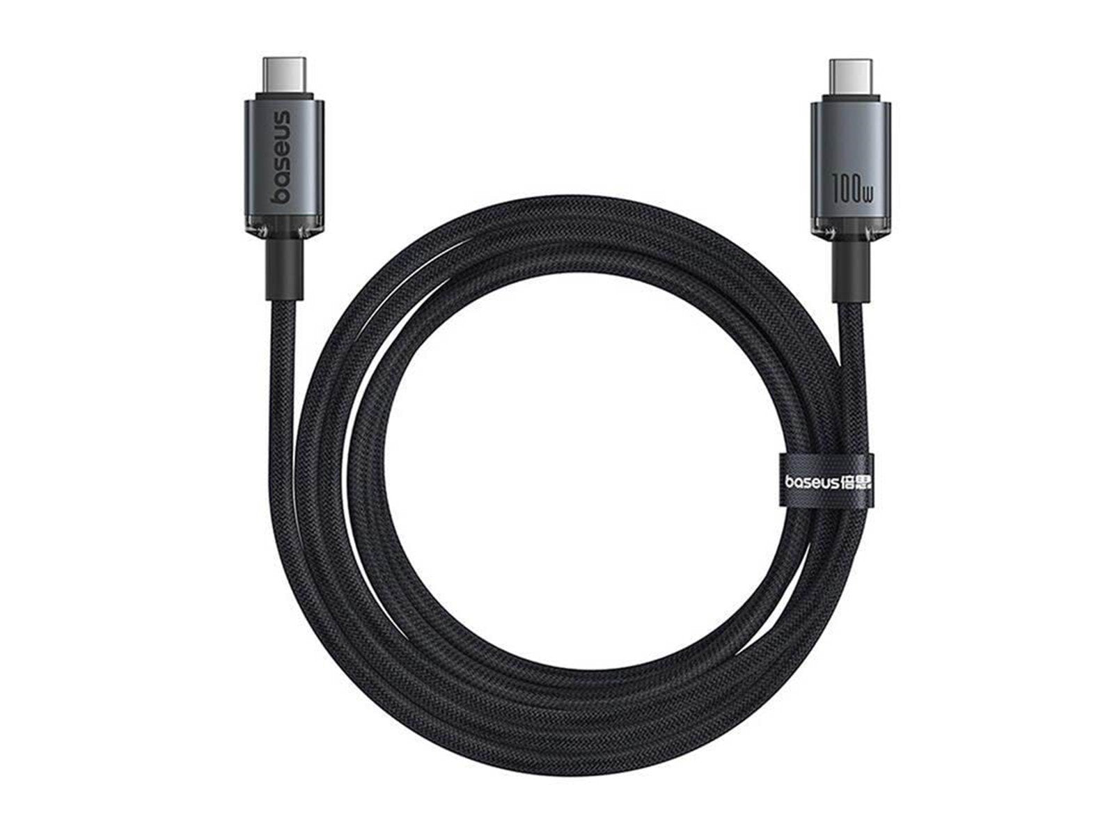 Baseus Fast Charging Cable  Crystal Shine USB-C to USB-C 100W 1.5m 20Gb (black)