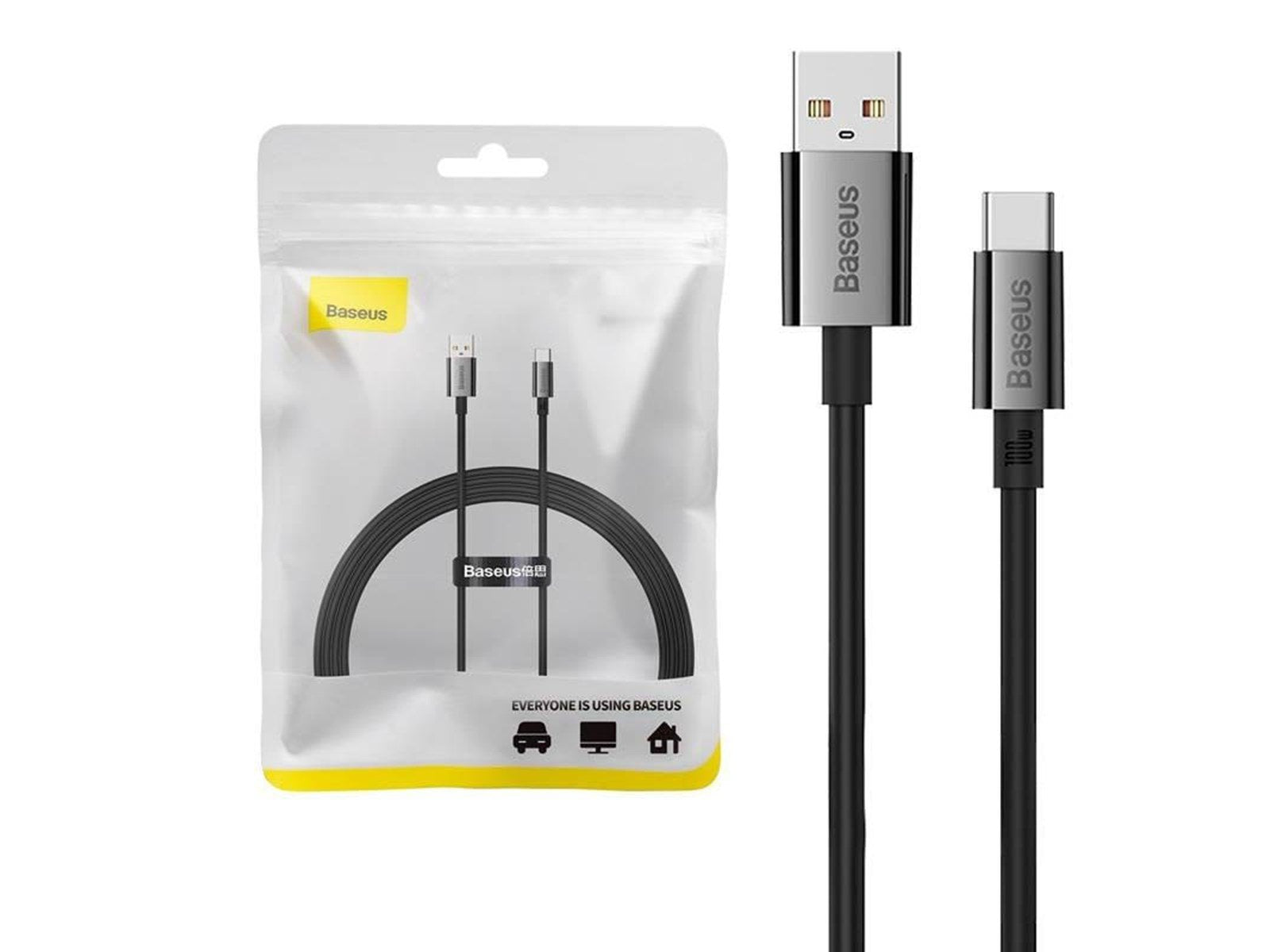 Baseus Cable USB do USB-C  Superior 100W 1.5m (black)