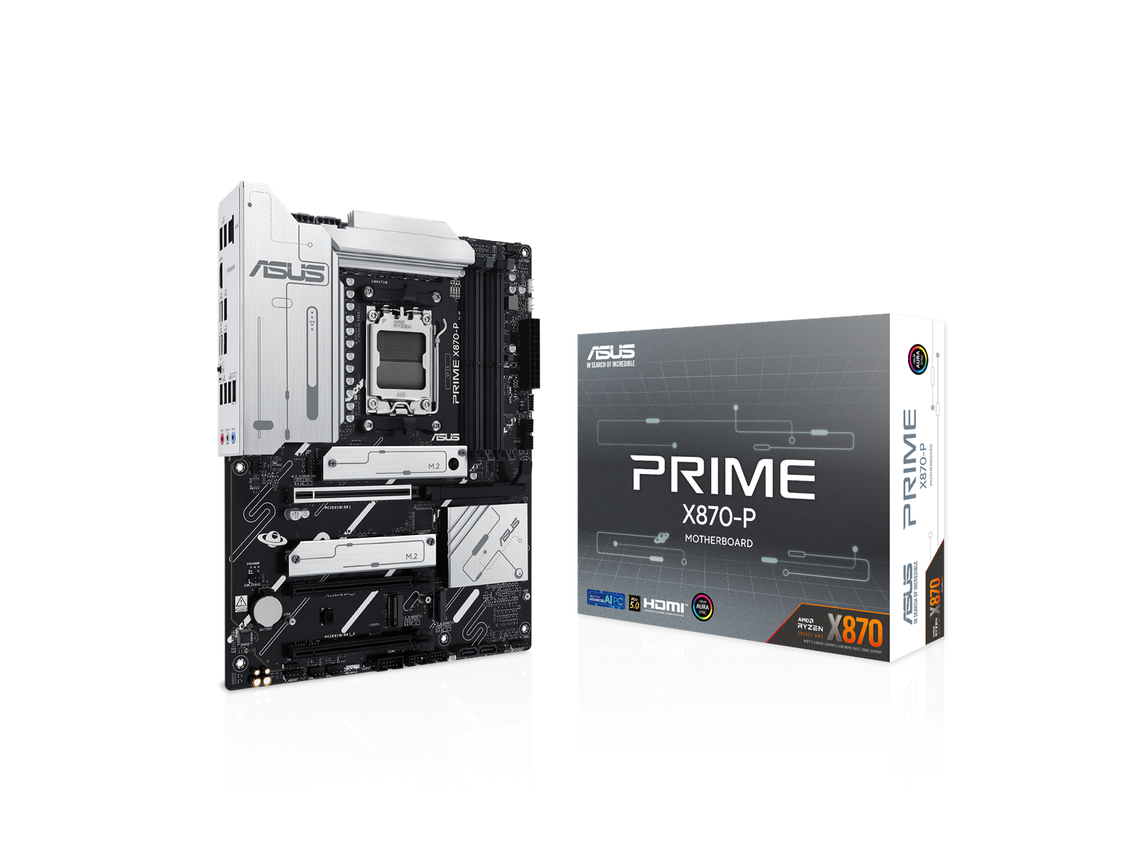 ASUS PRIME X870-P Mainboard - AMD X870 - AMD AM5 socket - DDR5 RAM - ATX