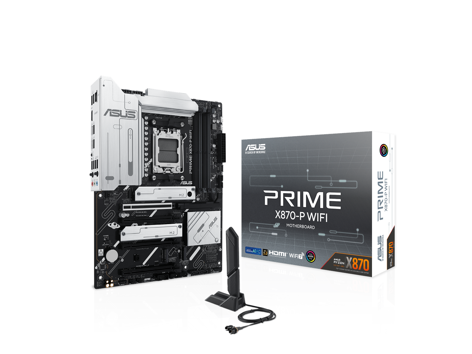 ASUS PRIME X870-P WIFI Mainboard - AMD X870 - AMD AM5 socket - DDR5 RAM - ATX