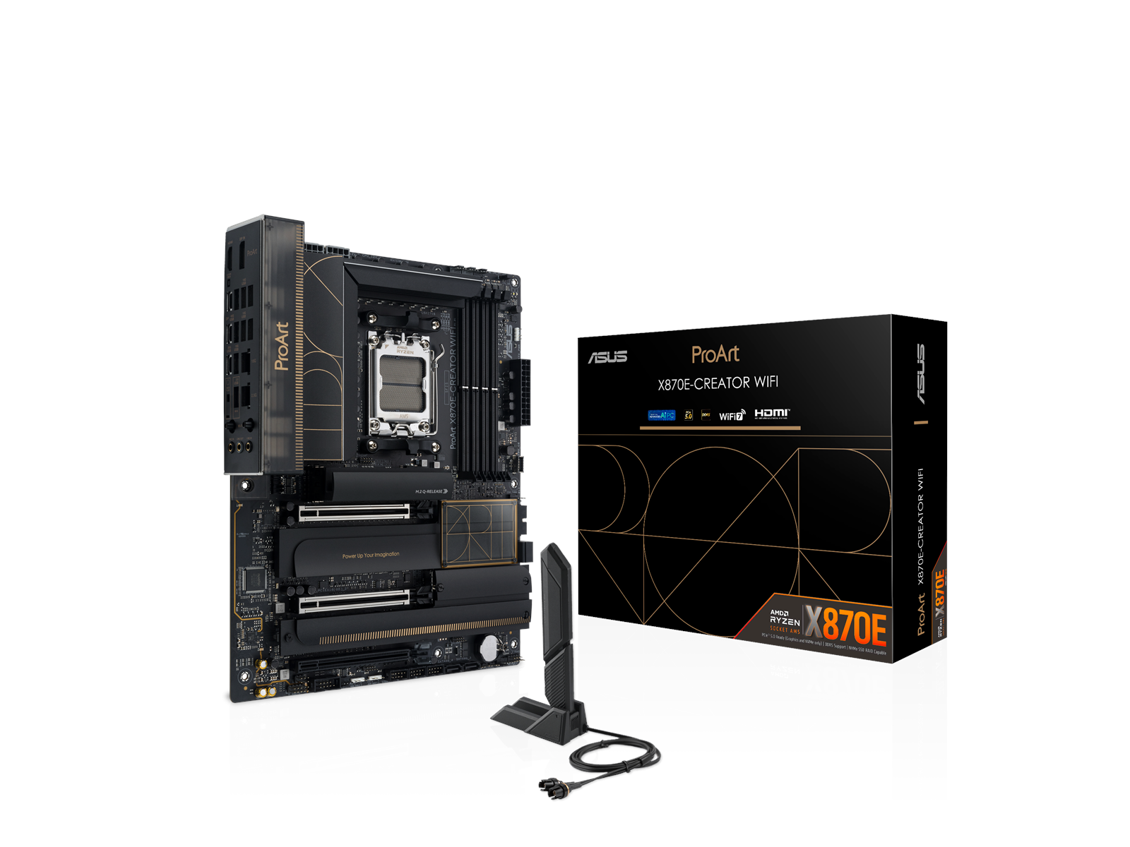 ASUS PROART X870E-CREATOR WIFI Mainboard - AMD X870E - AMD AM5 socket - DDR5 RAM - ATX