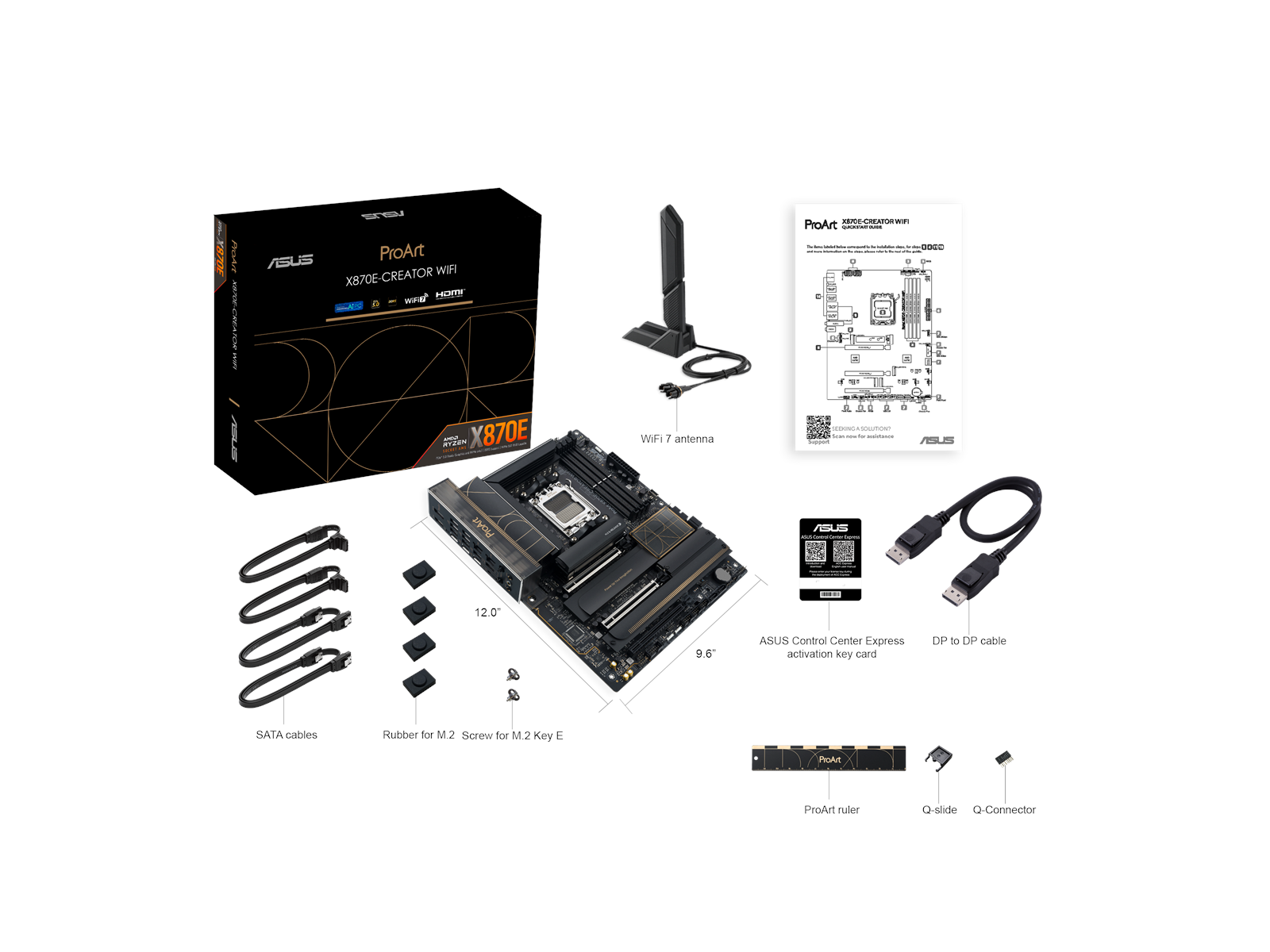 ASUS PROART X870E-CREATOR WIFI Mainboard - AMD X870E - AMD AM5 socket - DDR5 RAM - ATX