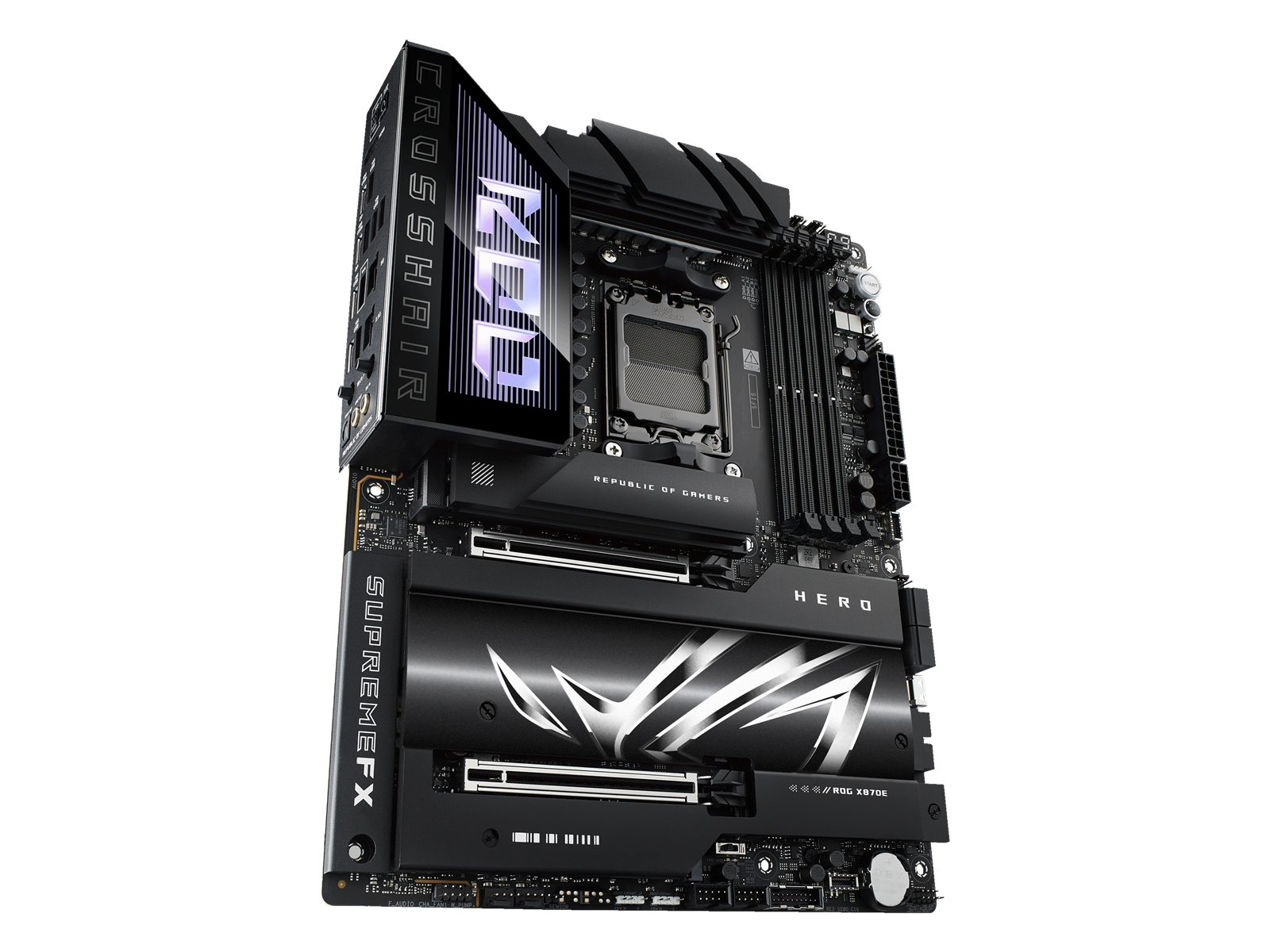 ASUS ROG CROSSHAIR X870E HERO Mainboard - AMD X870E - AMD AM5 socket - DDR5 RAM - ATX
