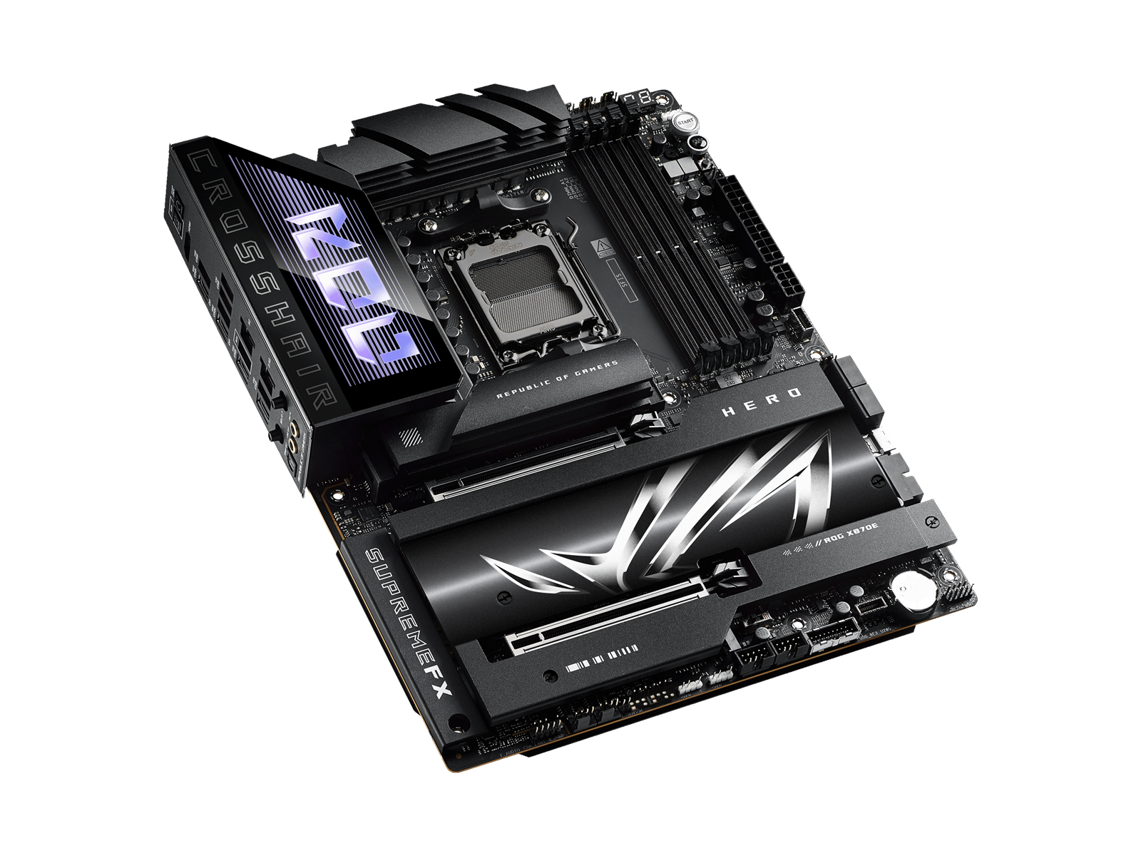 ASUS ROG CROSSHAIR X870E HERO Mainboard - AMD X870E - AMD AM5 socket - DDR5 RAM - ATX