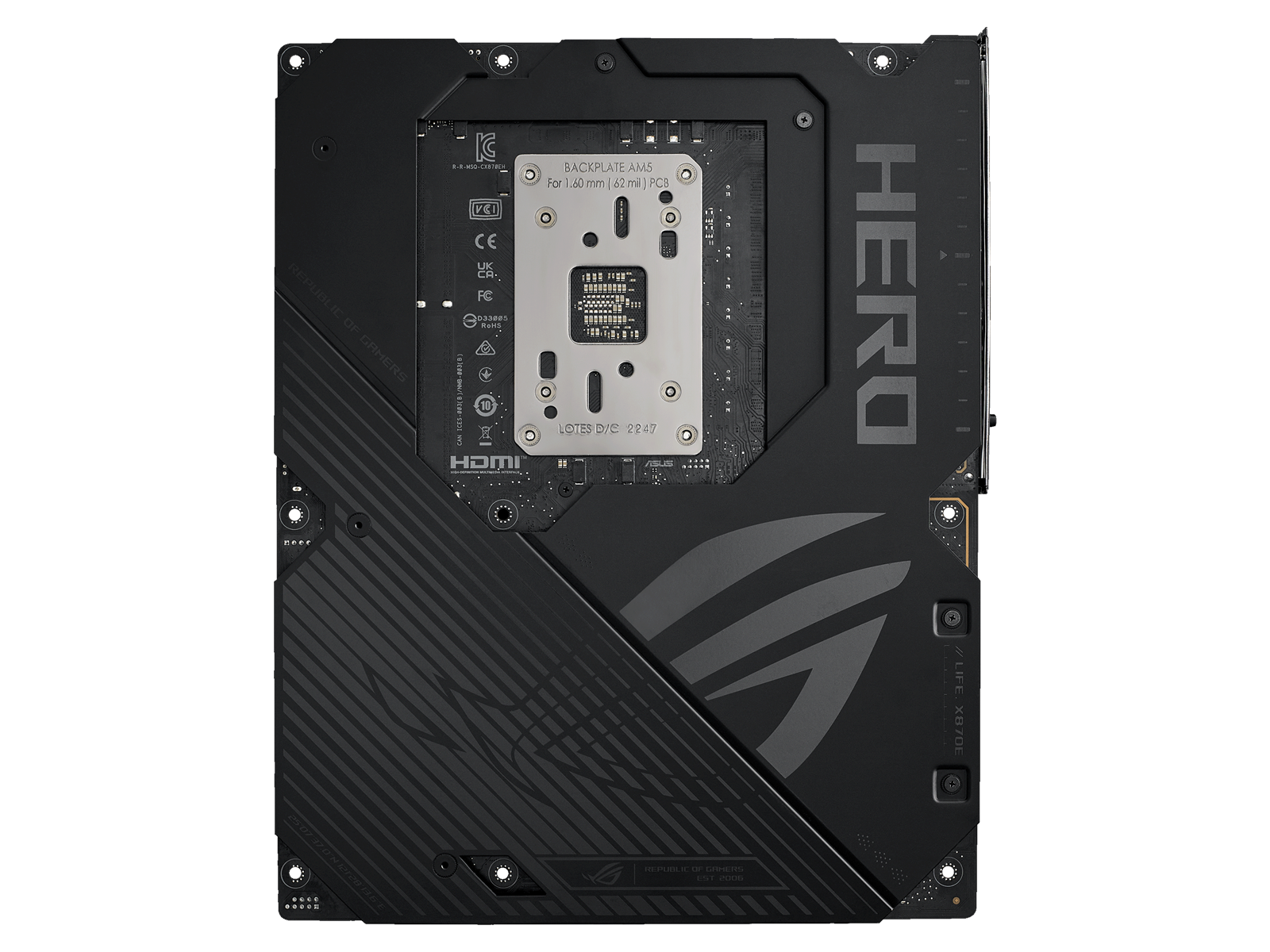 ASUS ROG CROSSHAIR X870E HERO Mainboard - AMD X870E - AMD AM5 socket - DDR5 RAM - ATX
