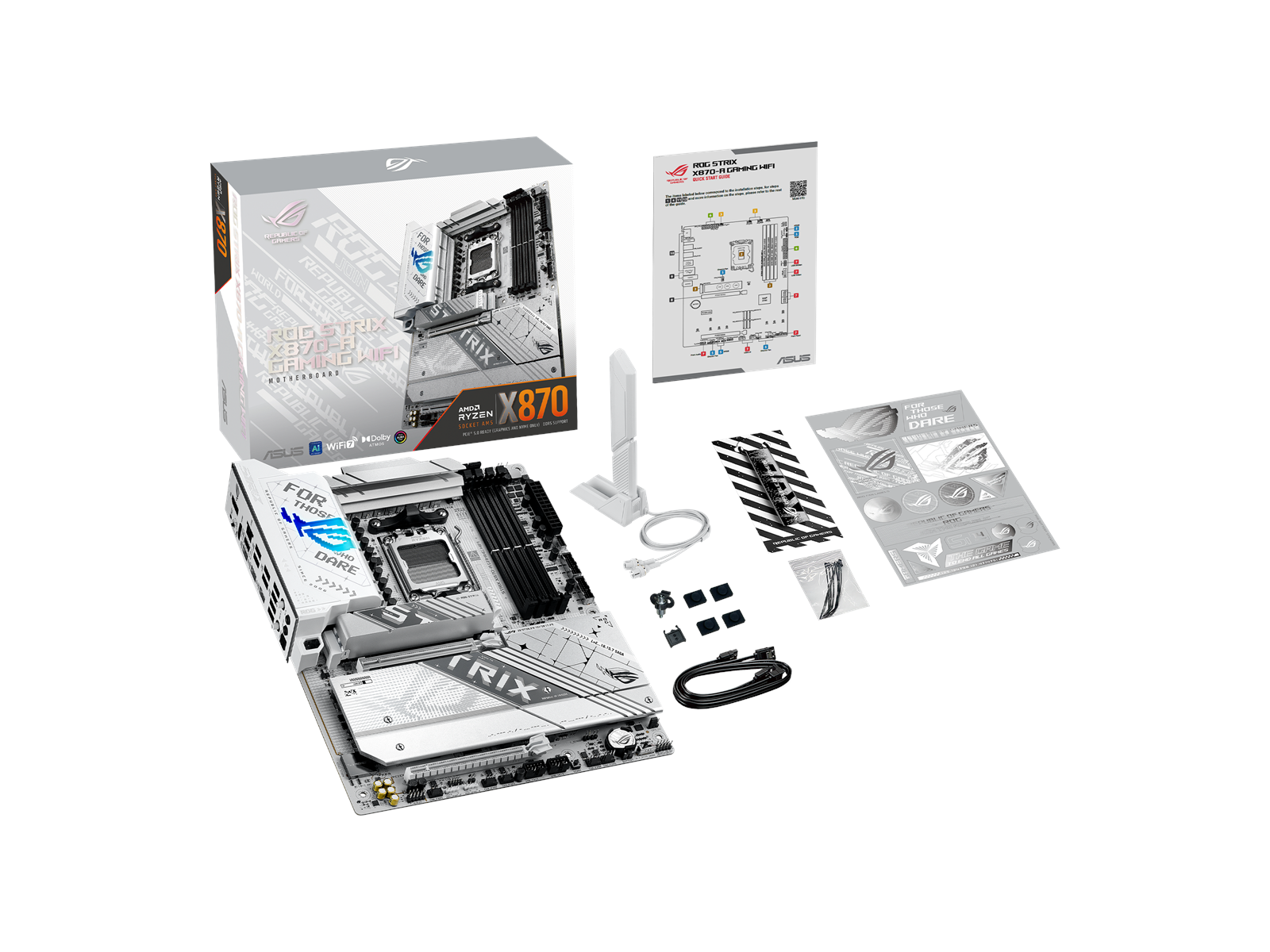 ASUS ROG STRIX X870-A GAMING WIFI Mainboard - AMD X870 - AMD AM5 socket - DDR5 RAM - ATX