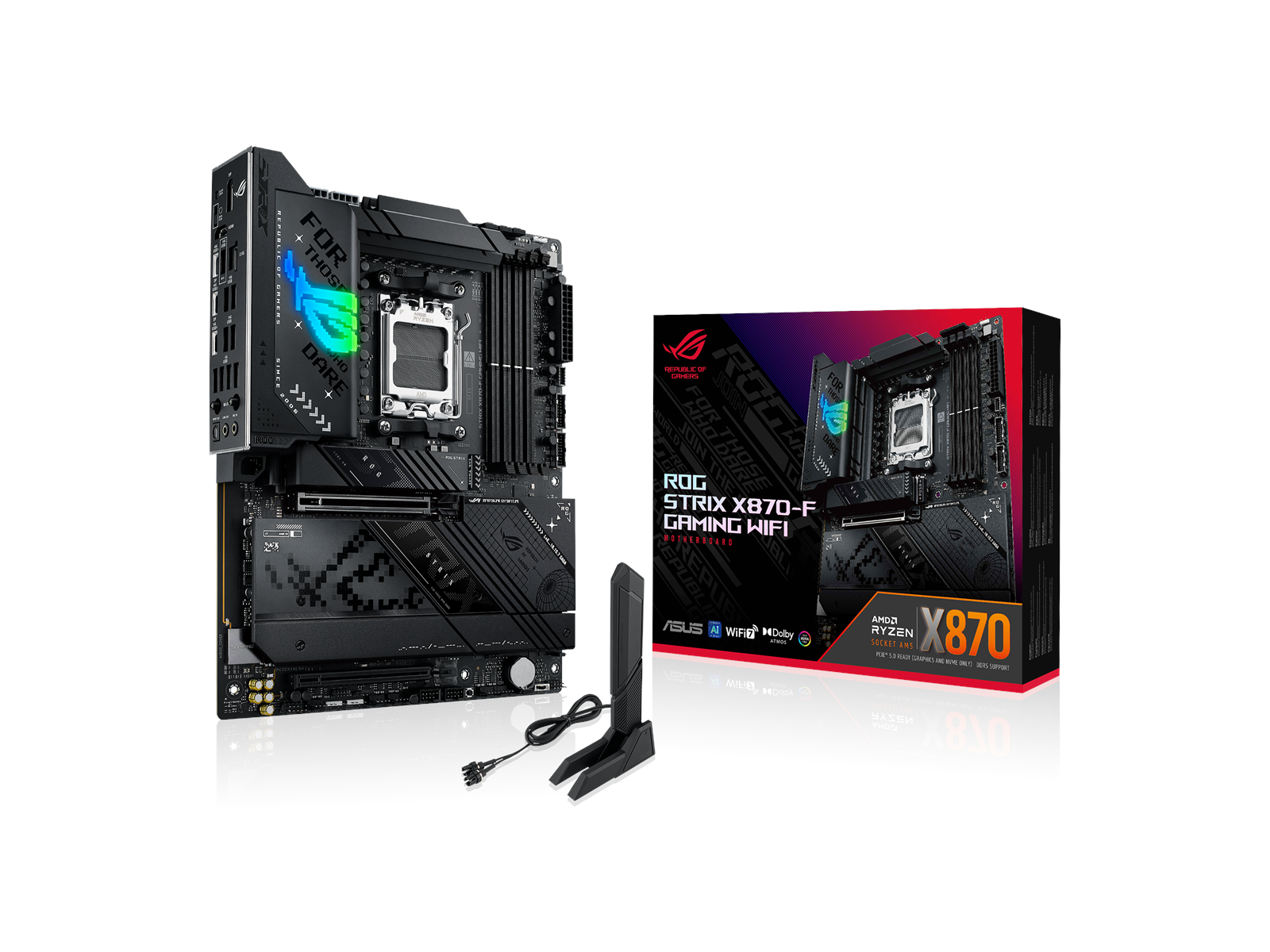 ASUS ROG STRIX X870-F GAMING WIFI Mainboard - AMD X870 - AMD AM5 socket - DDR5 RAM - ATX