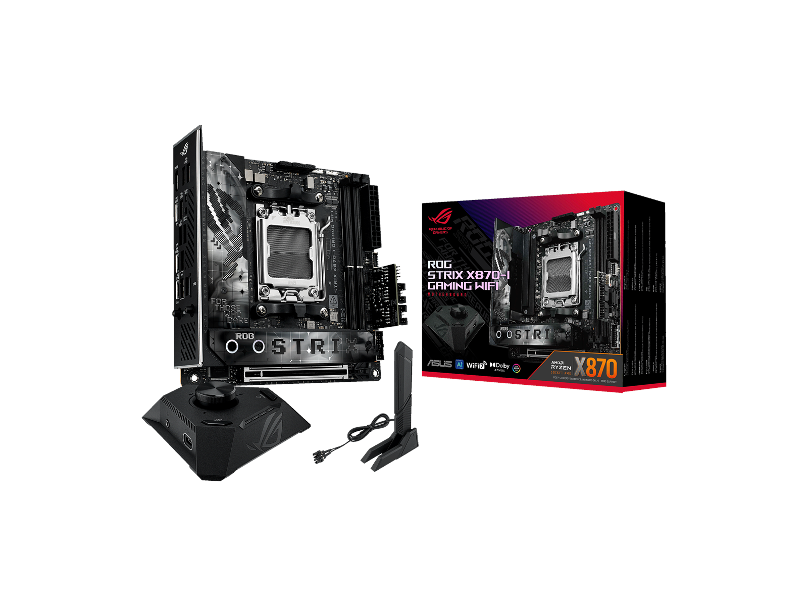 ASUS ROG STRIX X870-I GAMING WIFI Mainboard - AMD X870 - AMD AM5 socket - DDR5 RAM - Mini-ITX