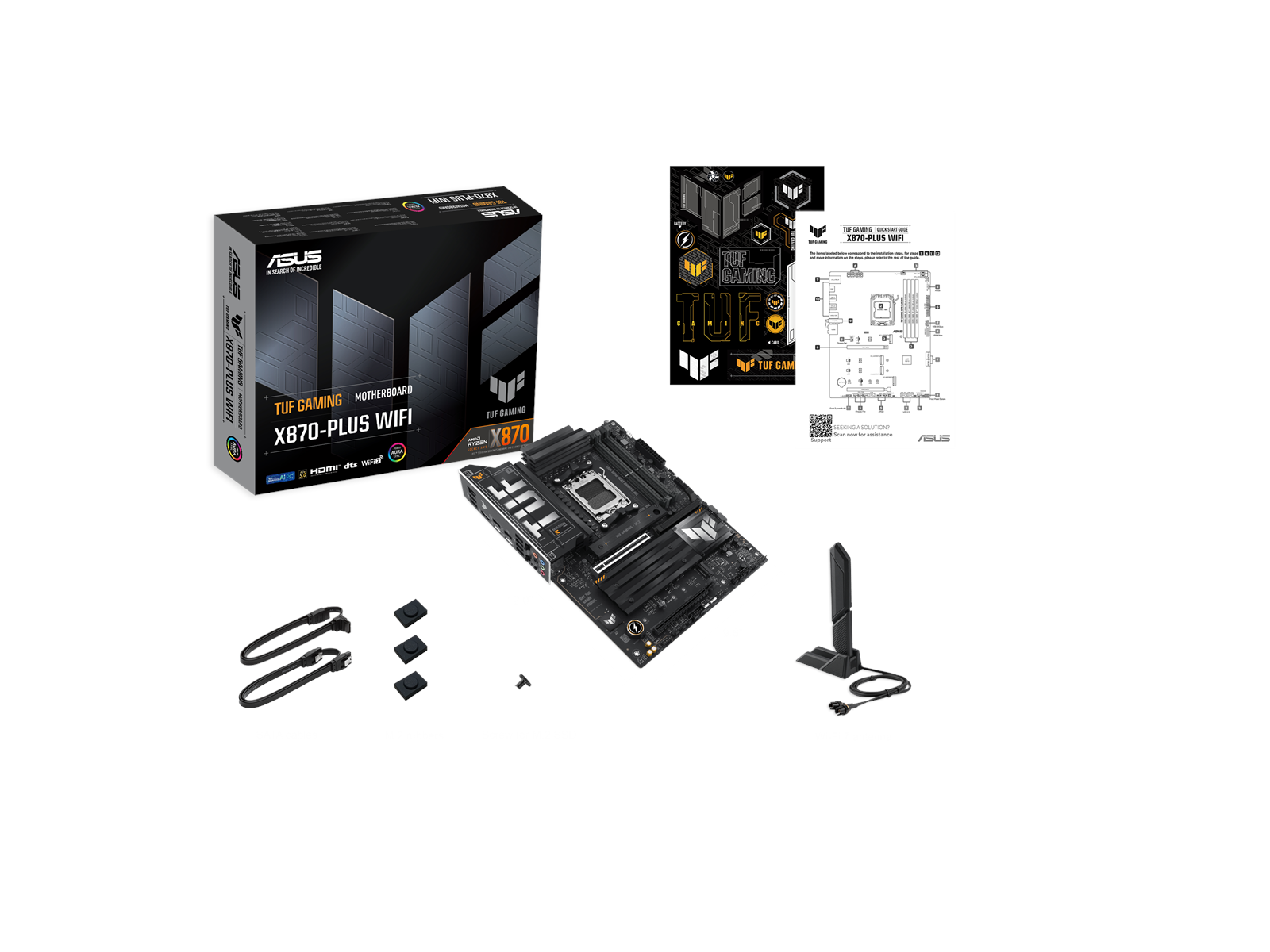 ASUS TUF GAMING X870-PLUS WIFI Mainboard - AMD X870 - AMD AM5 socket - DDR5 RAM - ATX