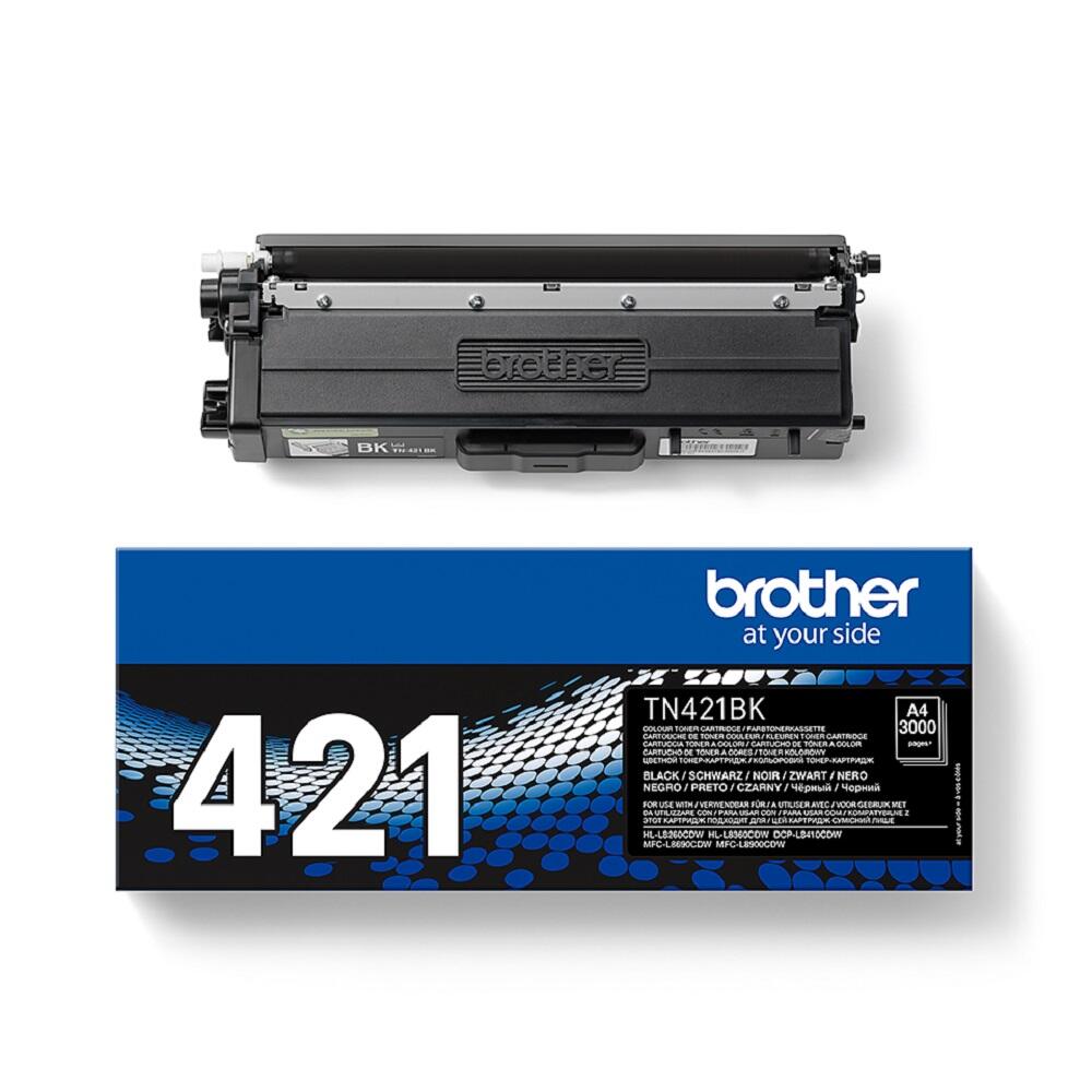 Brother Original TN421BK Toner schwarz 3.000 Seiten (für HL-L8260CDW, L8360CDW, L9310CDW/T/TT)(TN421BK)