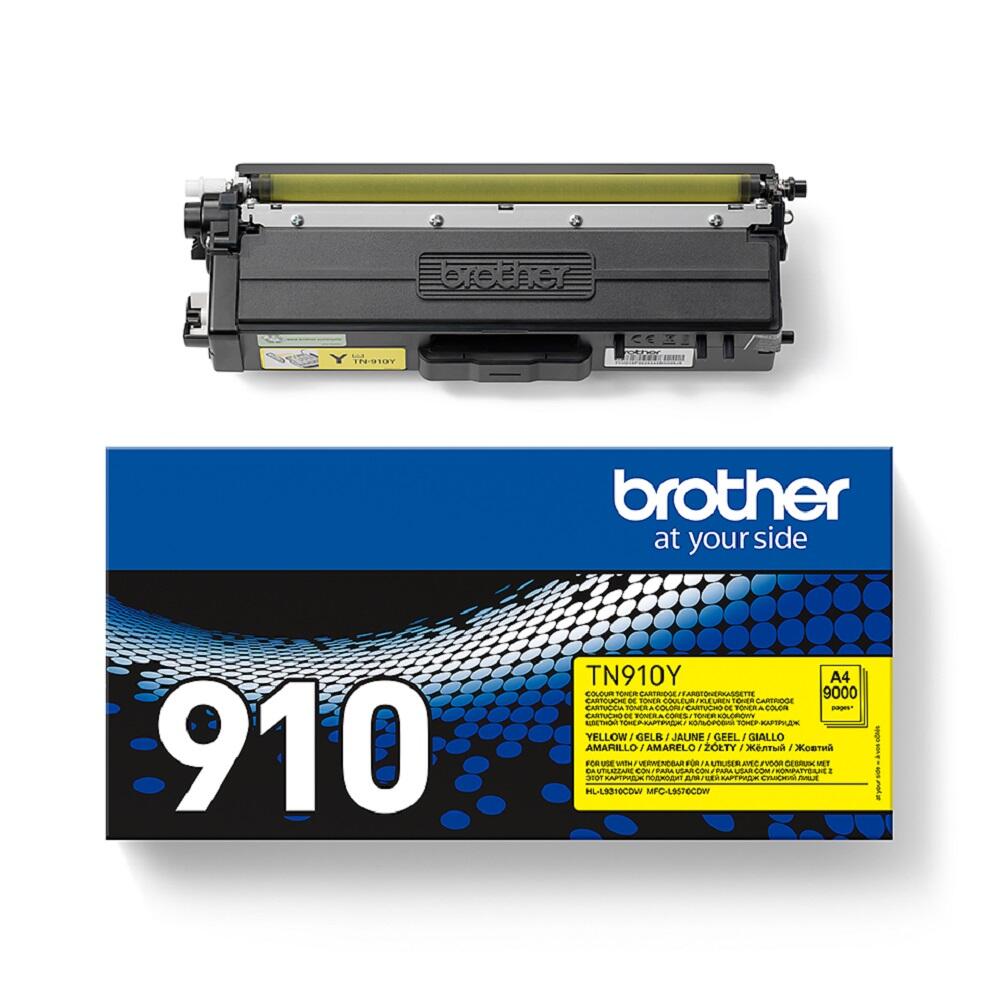 Brother Original TN910Y Toner gelb 9.000 Seiten (für HL-L9310CDW/T/TT)(TN910Y)