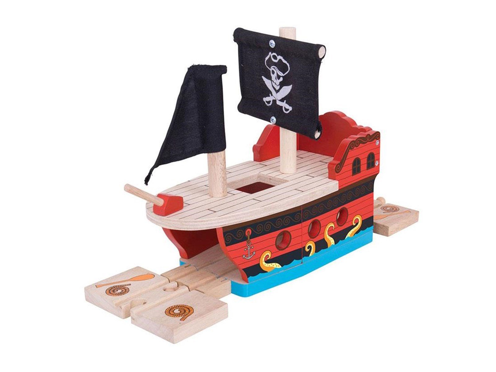 Bigjigs Wooden Rails - Pirate Ship