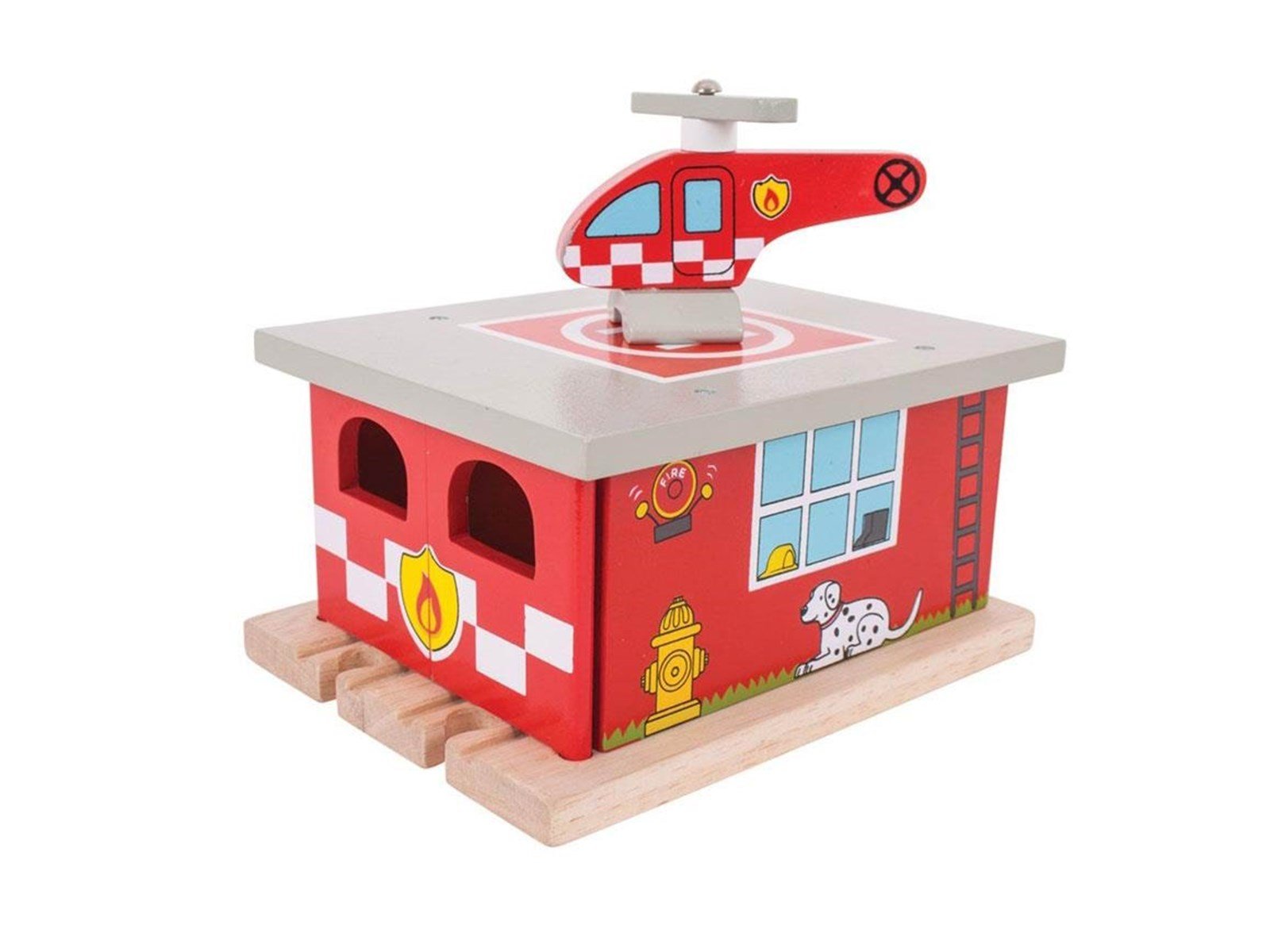 Bigjigs Wooden Rails - Fire Station
