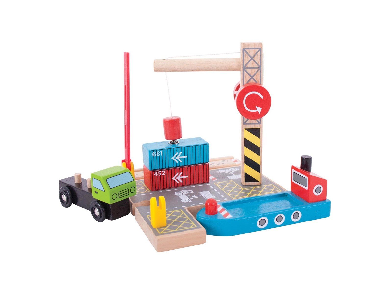 Bigjigs Wooden Rails - Container Shipyard