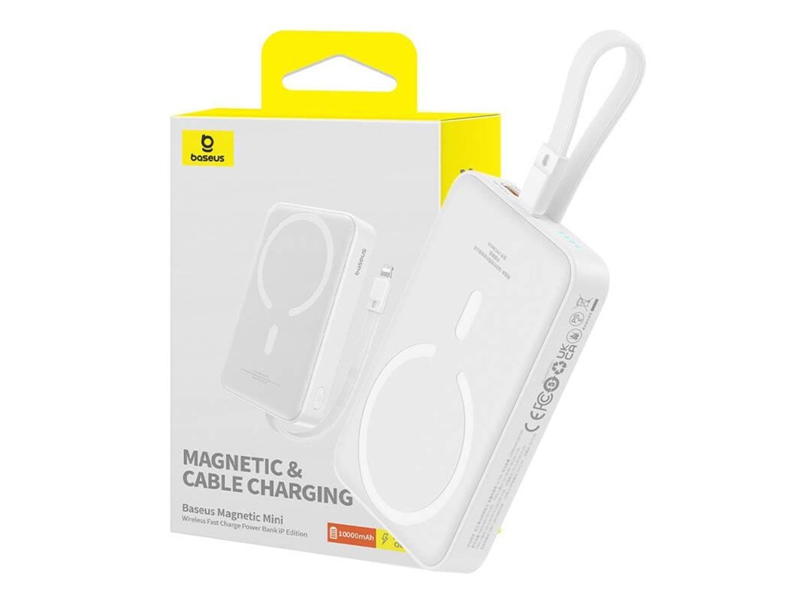 Baseus Powerbank Magnetic Mini 10000mAh Lightning 20W MagSafe (white) Powerbank (Akku) - Weiß - 10000 mAh