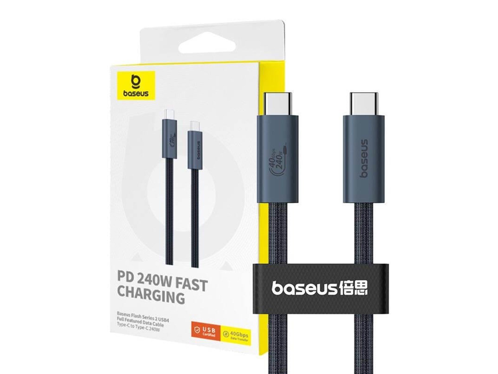 Baseus Quick Charge USB-C Flash 240W 1m (black)