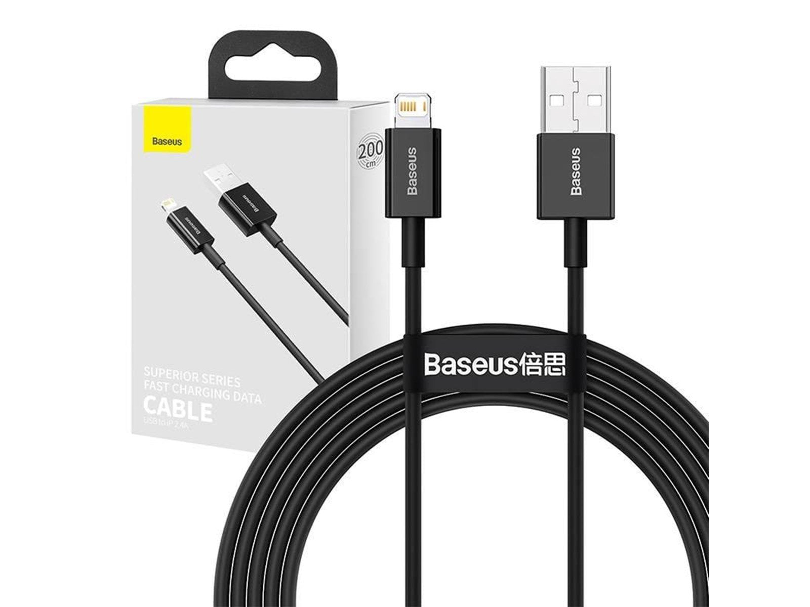Baseus Superior Series Cable USB to iP 2.4A 2m (black)