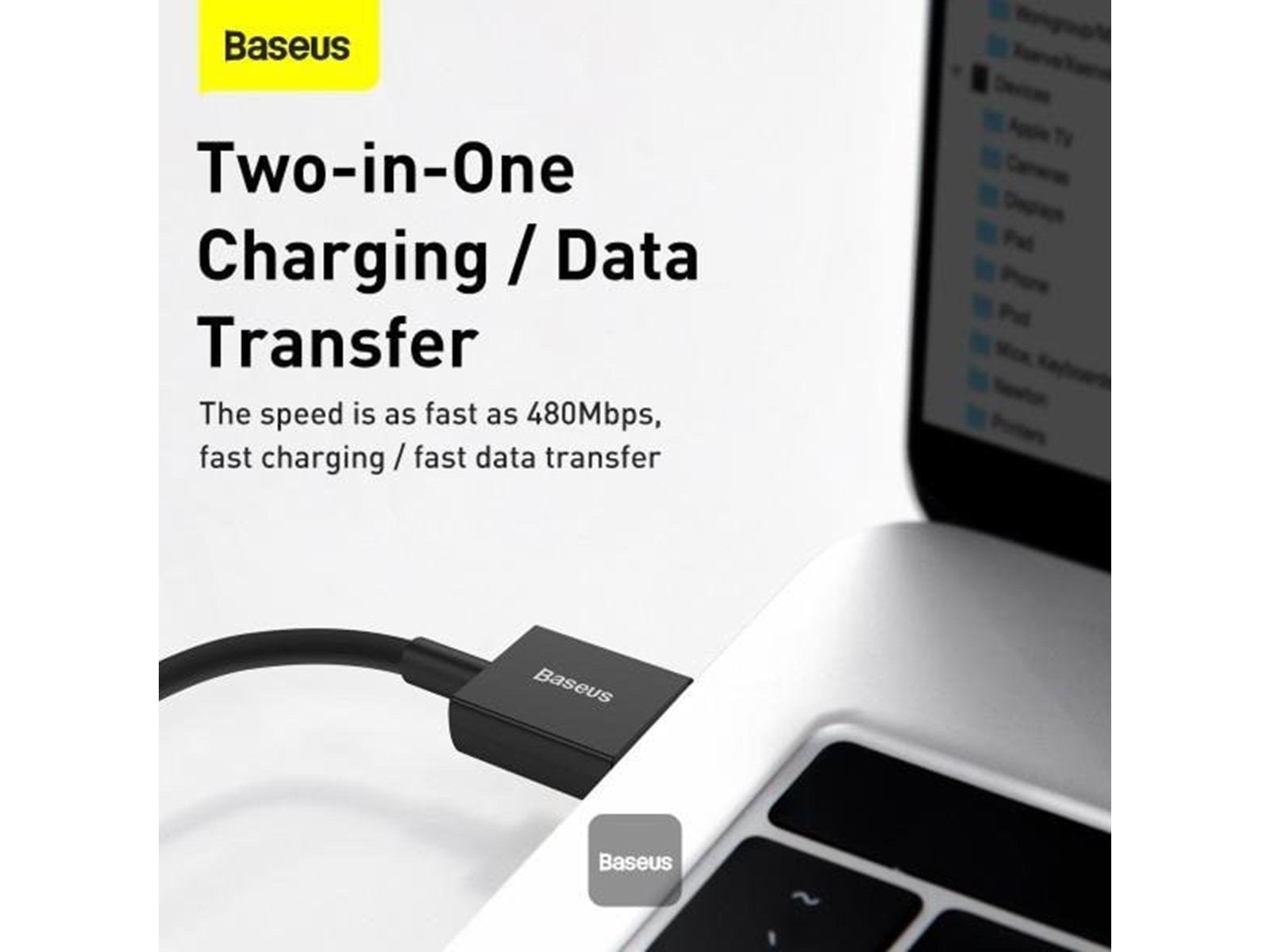 Baseus Superior Series Cable USB to iP 2.4A 2m (black)