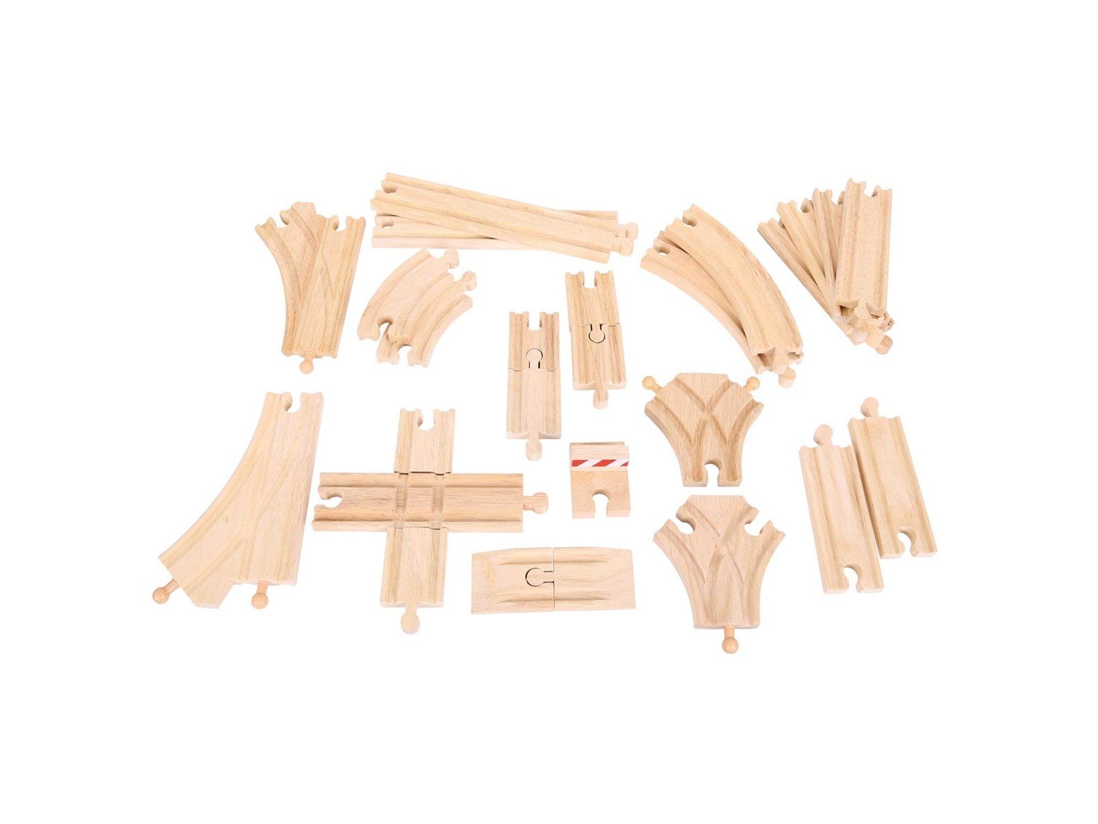 Bigjigs Wooden Rails Expansion Set 25 pcs.