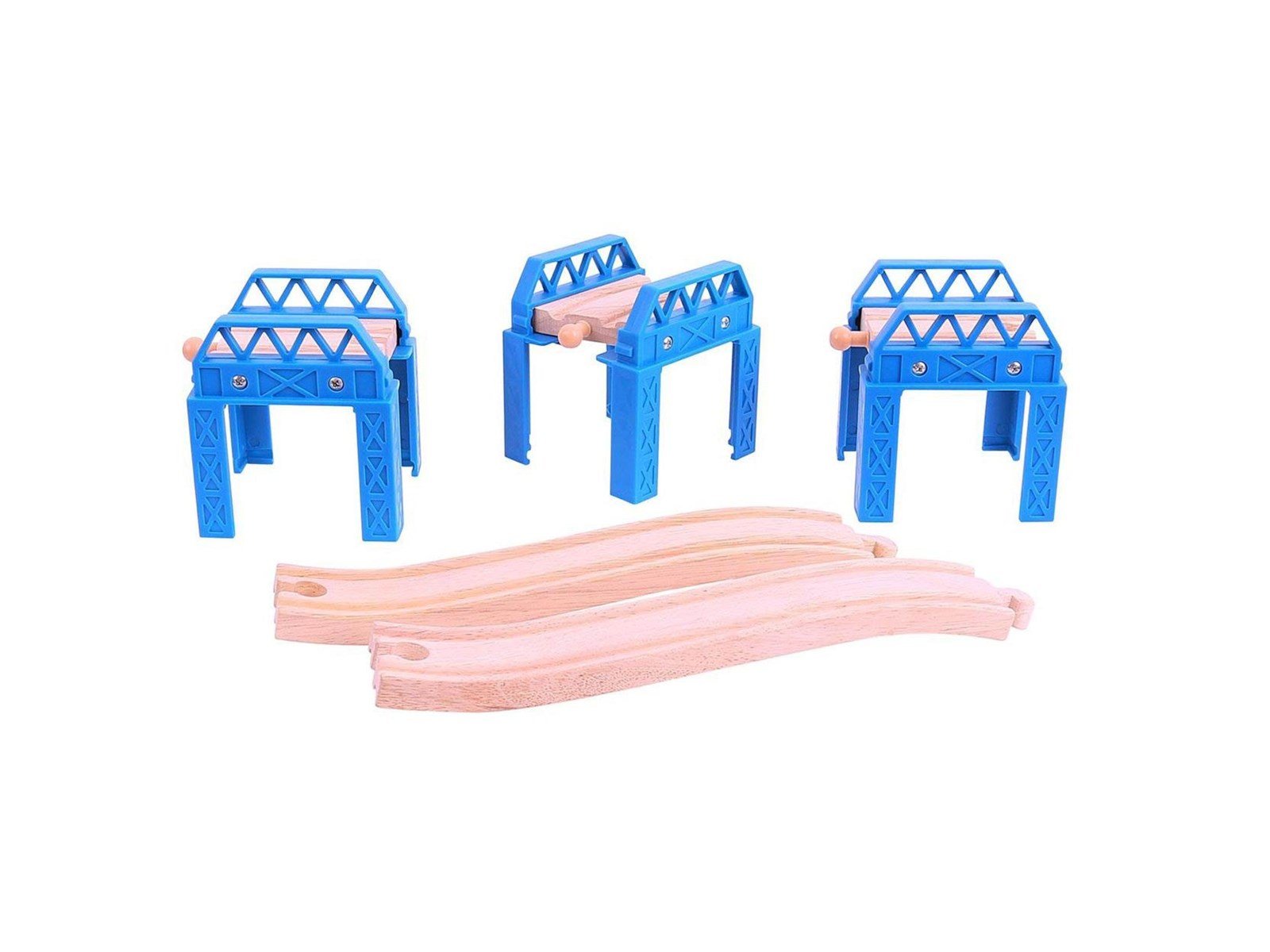 Bigjigs Wooden Rail - Bridge Parts 3 pcs.