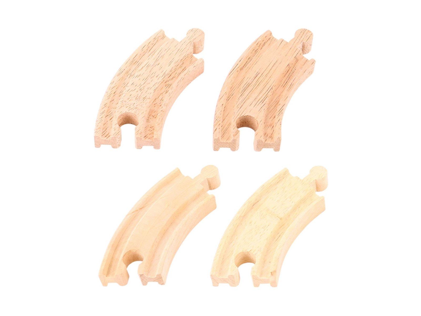 Bigjigs Wooden Rails - Short Bends 4 pcs.
