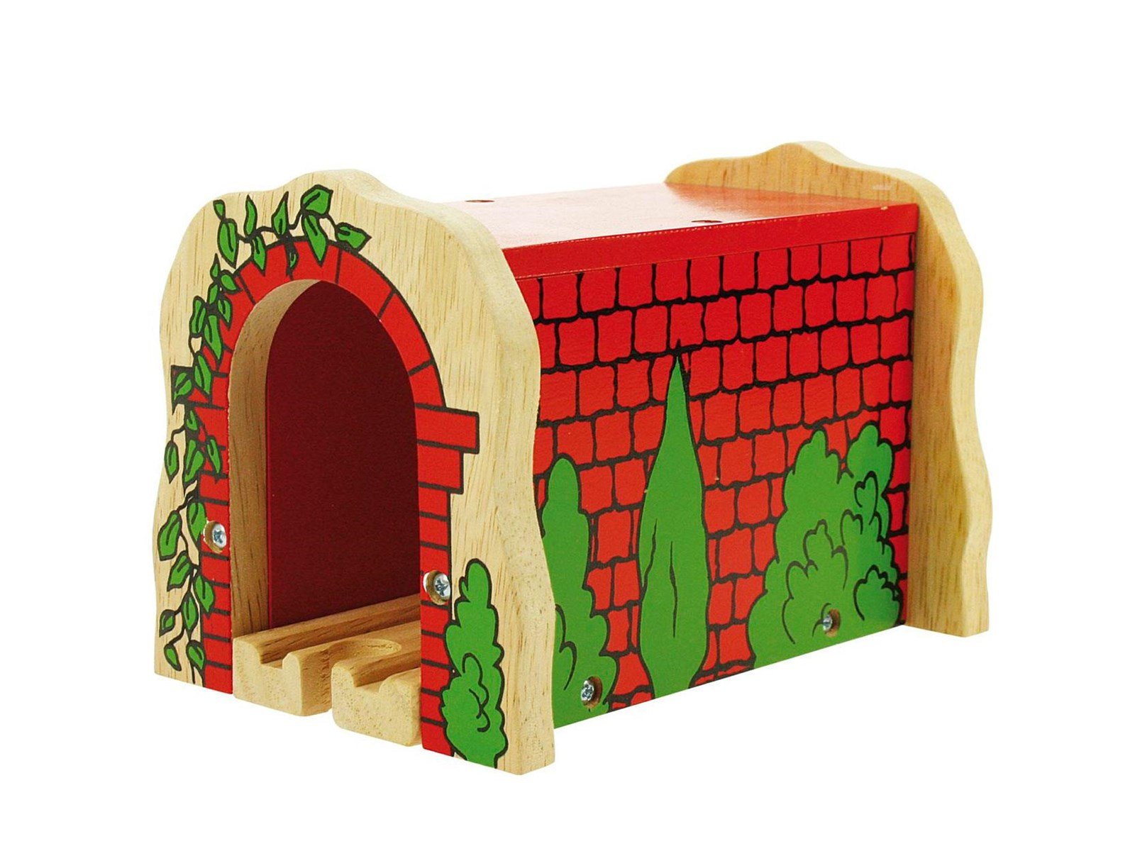 Bigjigs Wooden Rails - Red Tunnel