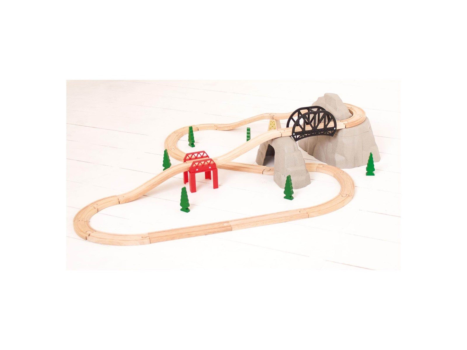 Bigjigs Wooden Rails - Rocky Mountain Expansion Set 12 pcs.