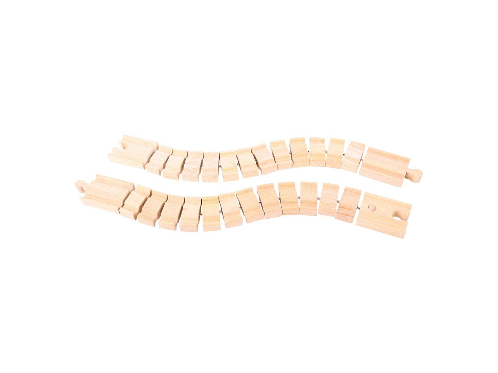 Bigjigs Wooden Rails - Flexible 2 pcs.