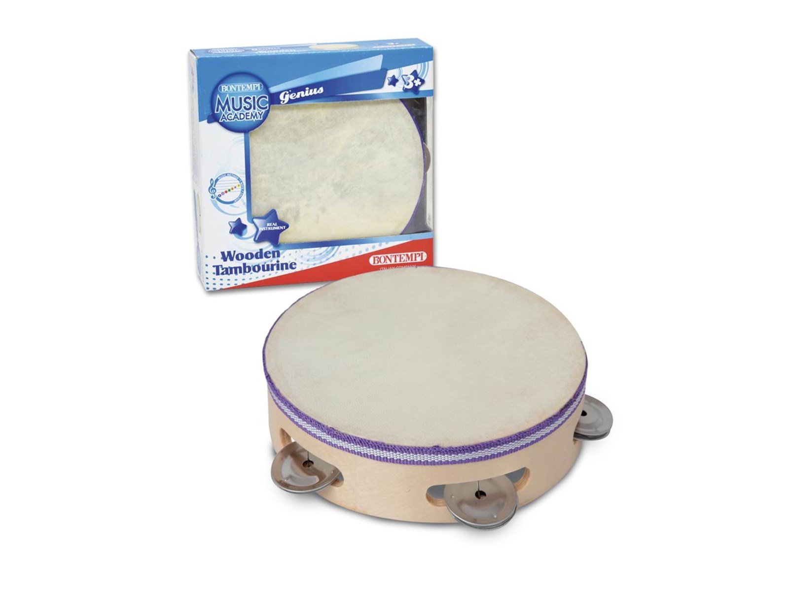 Bontempi Tambourine with wooden edge