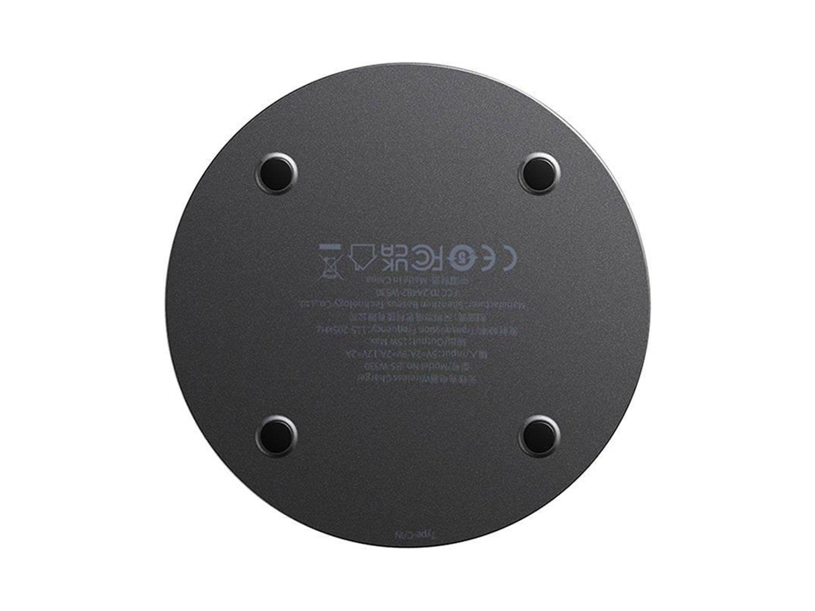 Baseus Simple 2 wireless inductive charger 15W with USB-C to USB-C cable (black)