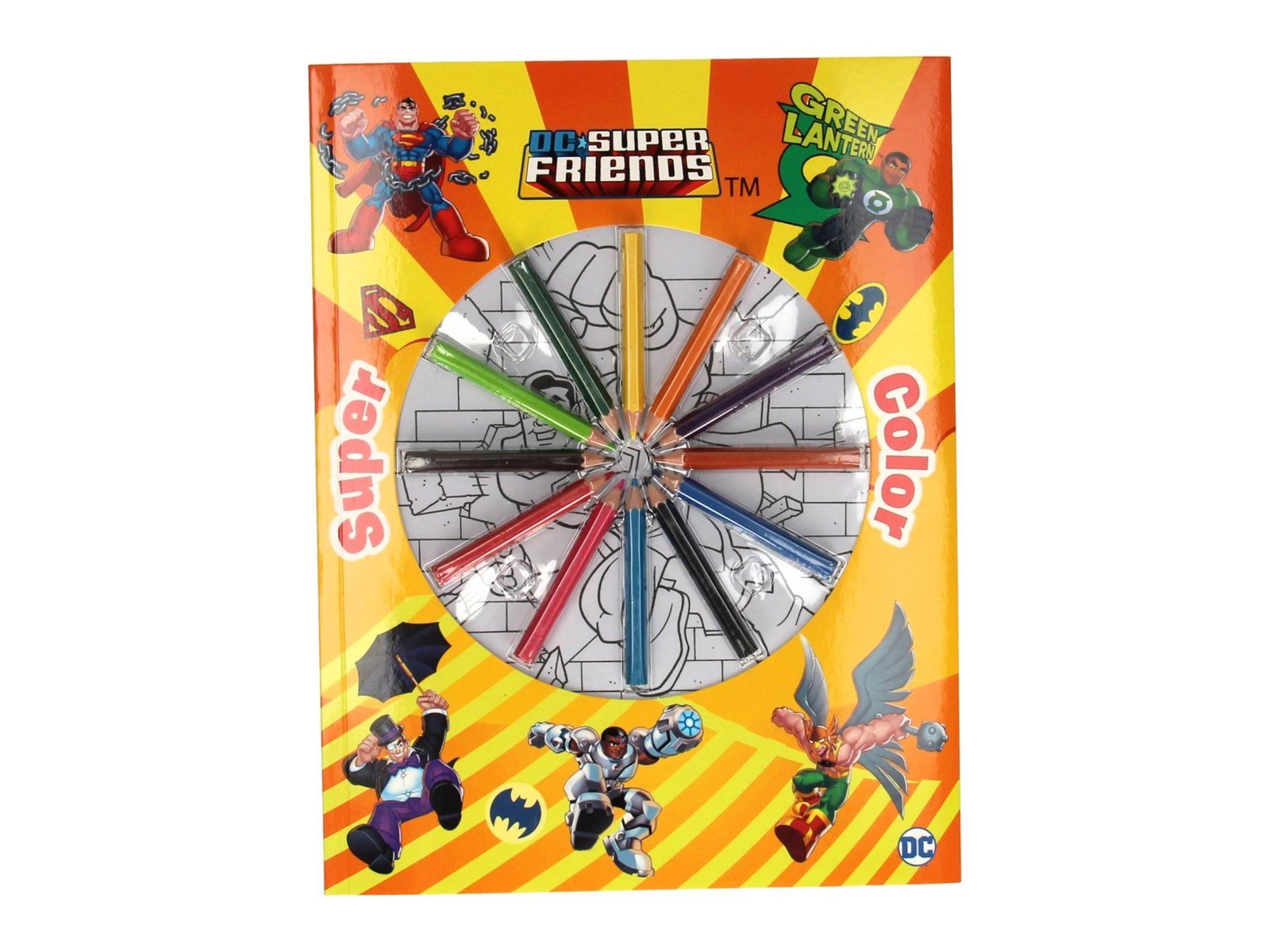 Boek Specials Nederland BV Super Color Coloring Book DC Super Friends with Pencils