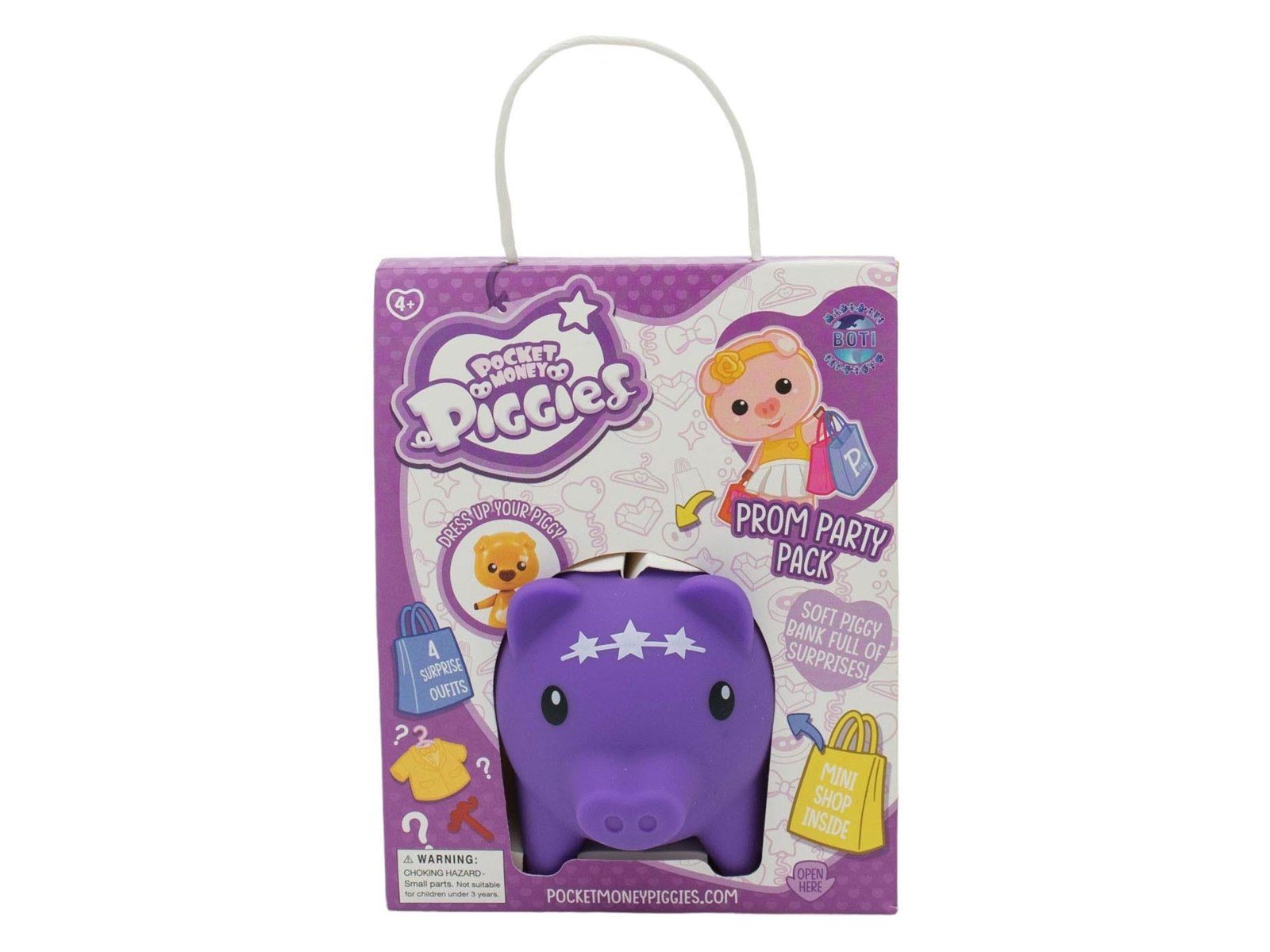 Boti Pockey Money Piggies Playing Figure with Money Box Prom Party Pack